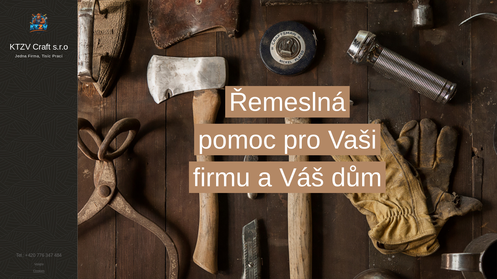 website screenshot of https://ktzvcraft.cz/