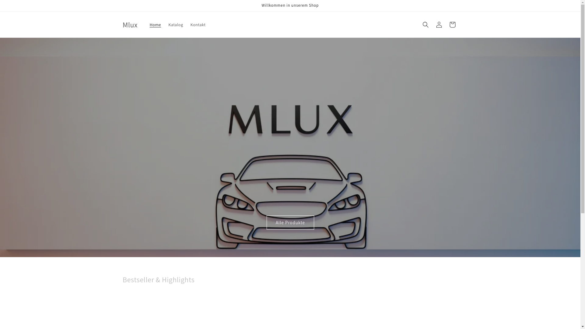 website screenshot of https://mluxstore.com/