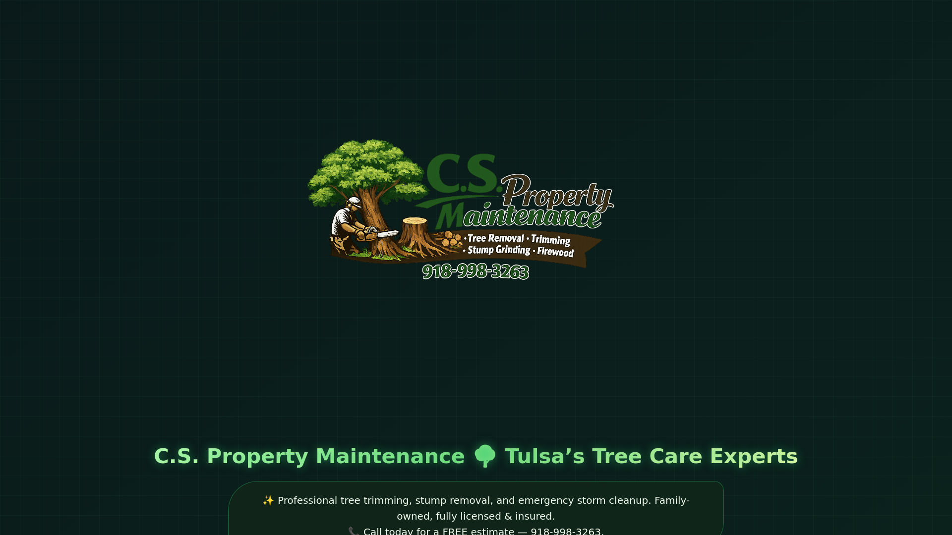 website screenshot of https://tulsatreeservices.app