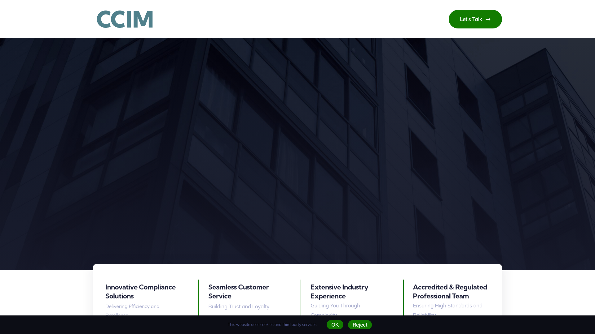 website screenshot of https://ccimriskmanagement.co.uk