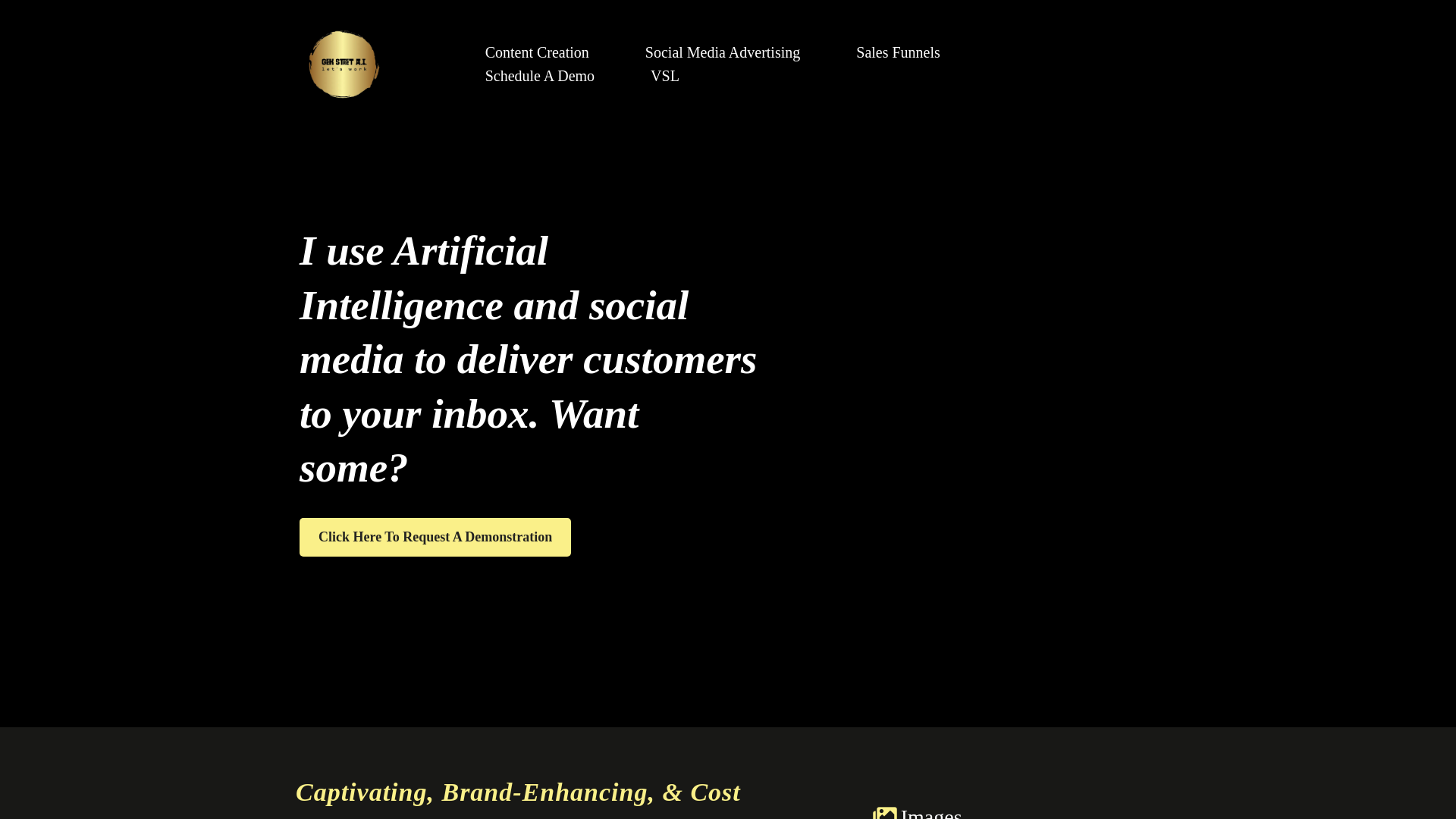 website screenshot of https://geekstreetai.me