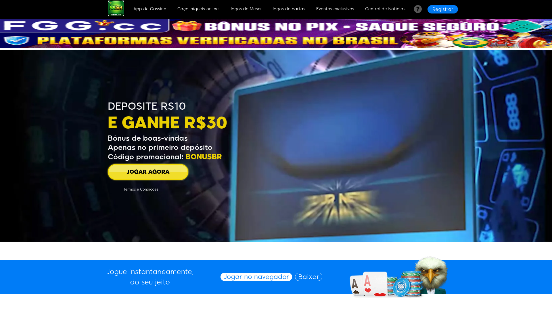 website screenshot of https://98betfb.com