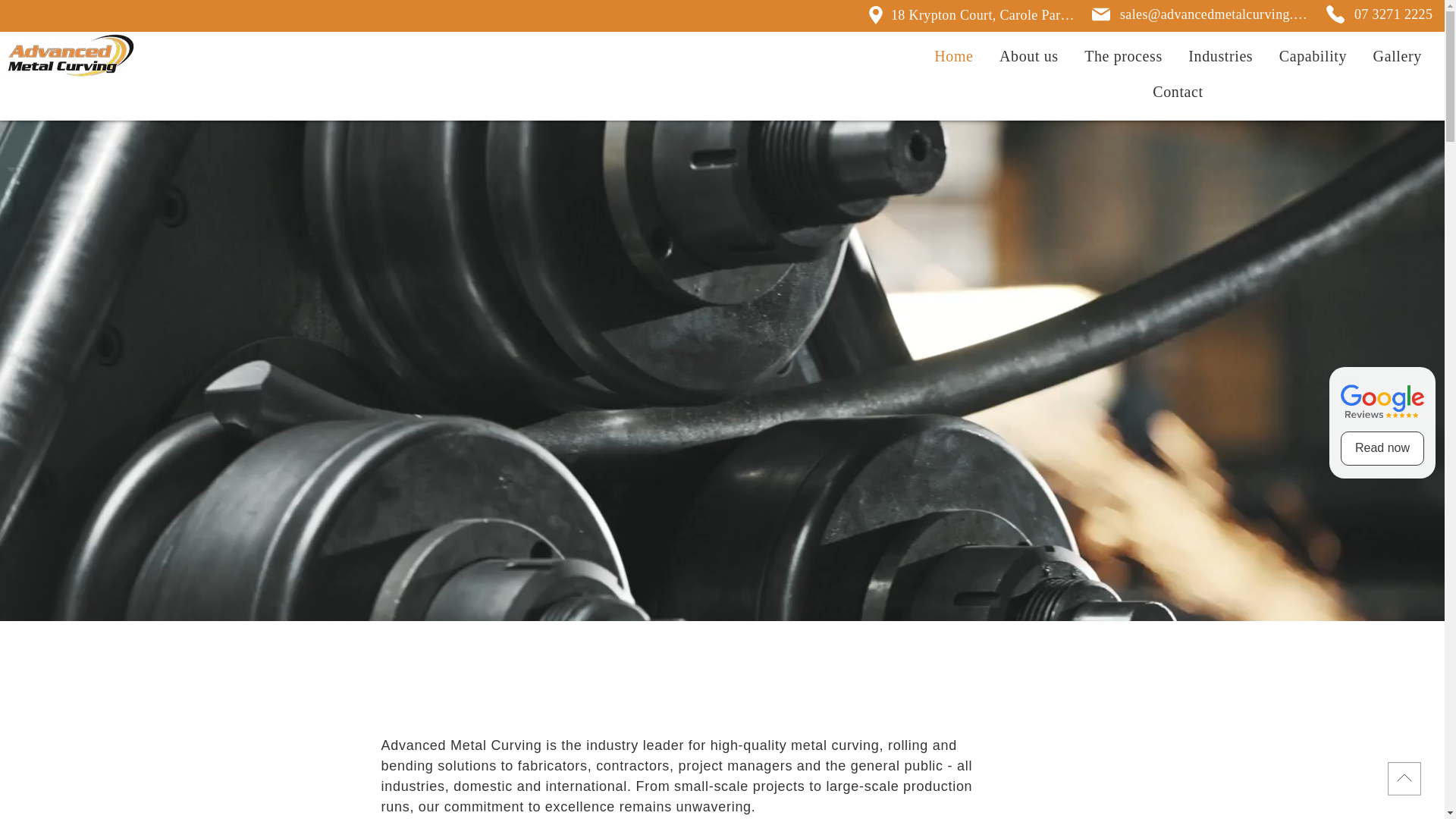 website screenshot of https://advancedmetalcurving.online/