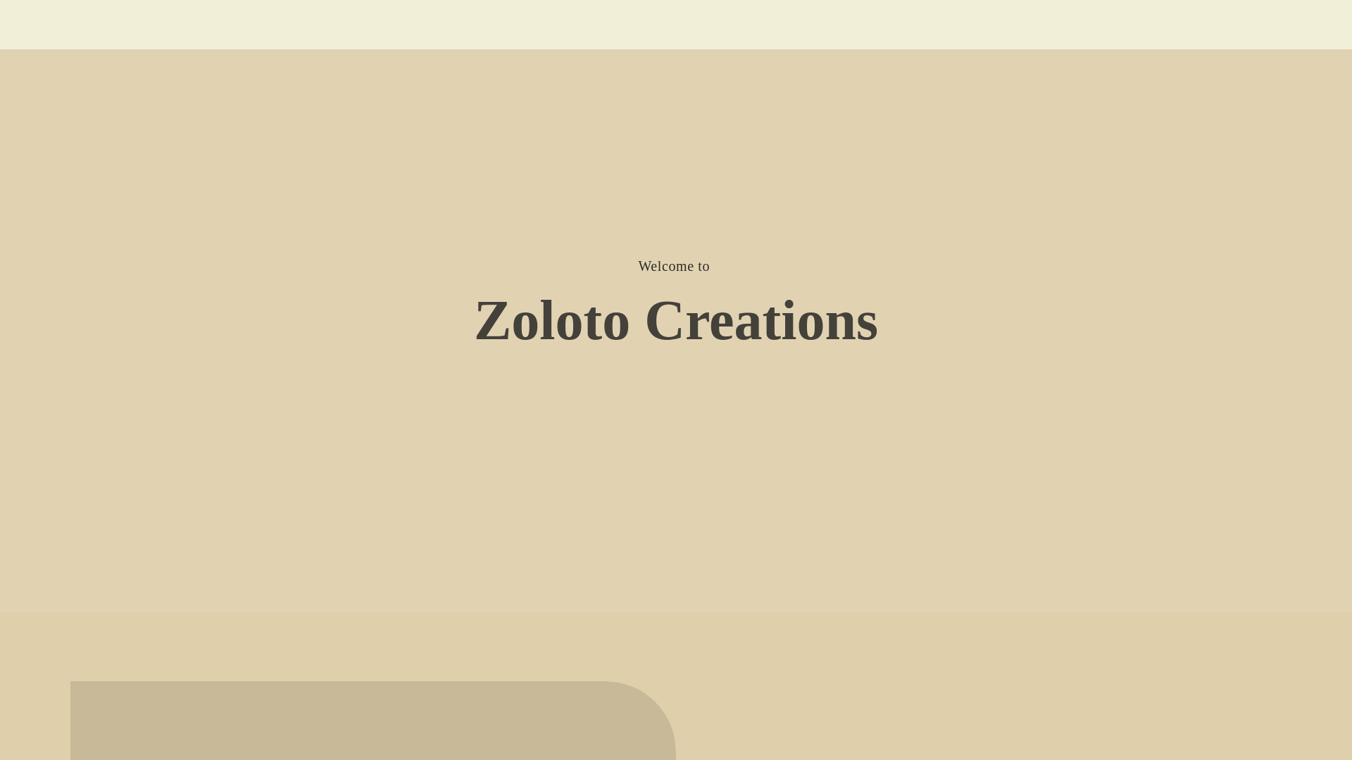 website screenshot of https://zolotocreations.com