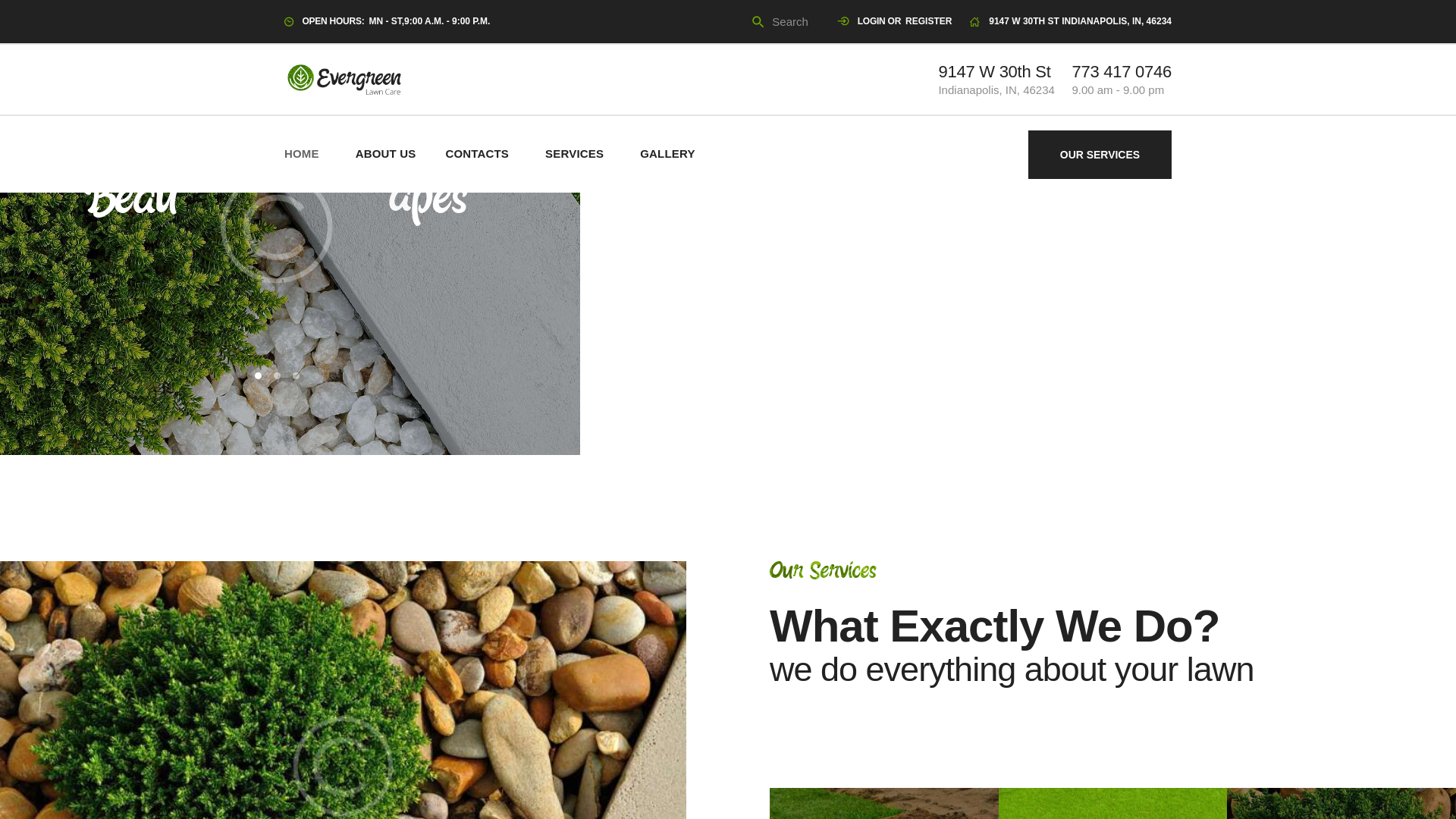 website screenshot of https://lawncare-indiana.com/