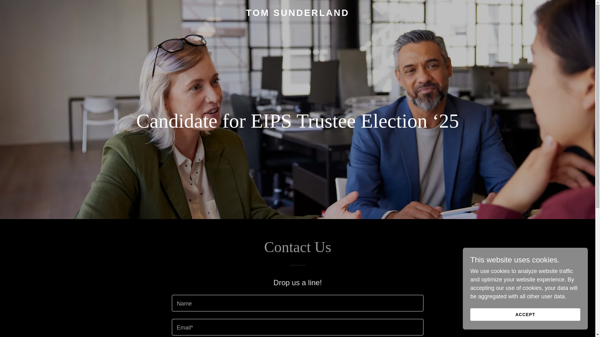 website screenshot of https://tomsunderland.ca/