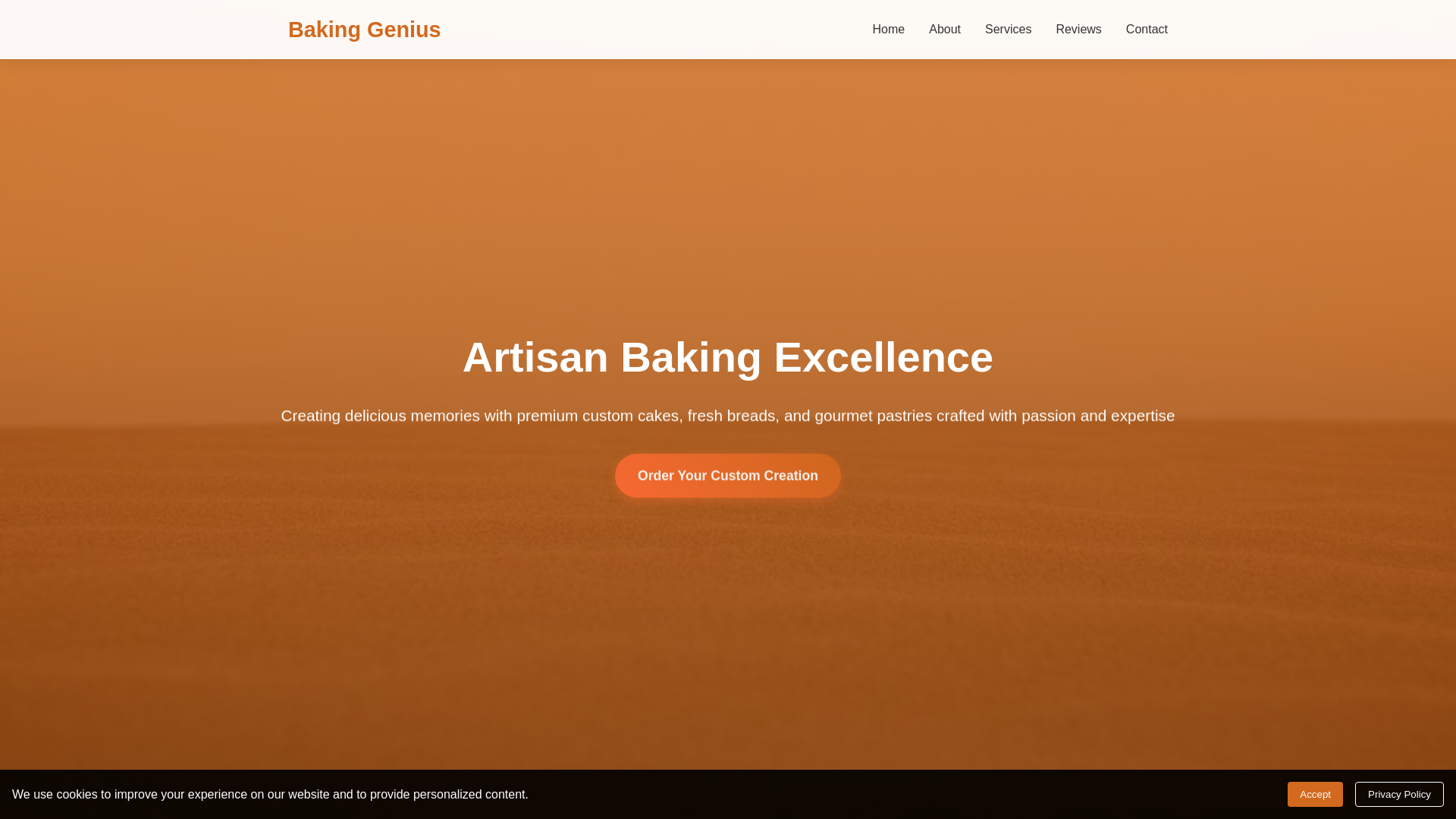 website screenshot of https://bakinggenius.click/