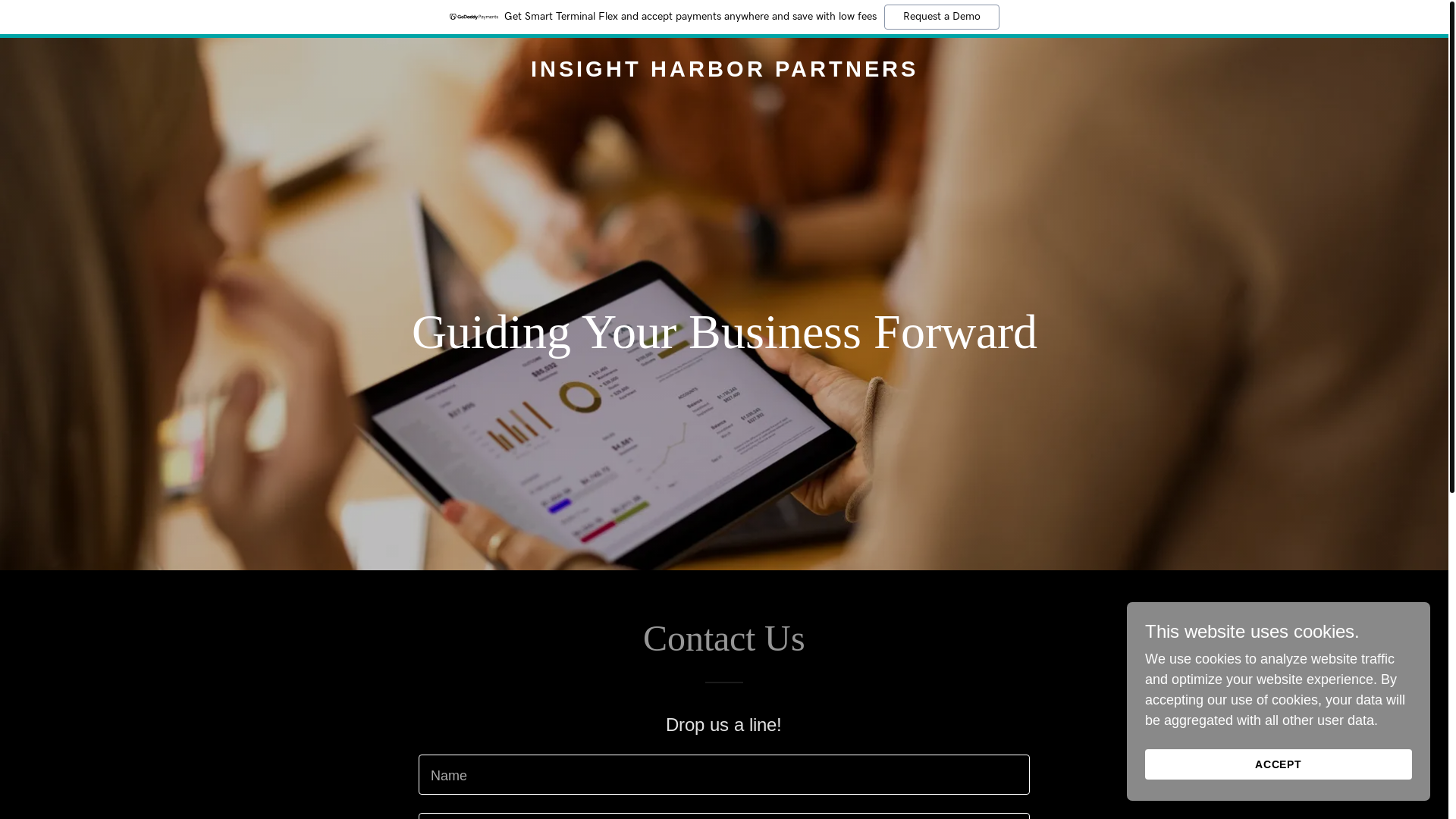 website screenshot of https://insightharborpartners.com/