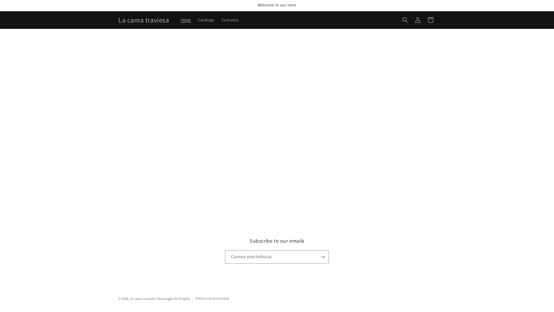 website screenshot of https://lacamatraviesa.shop/