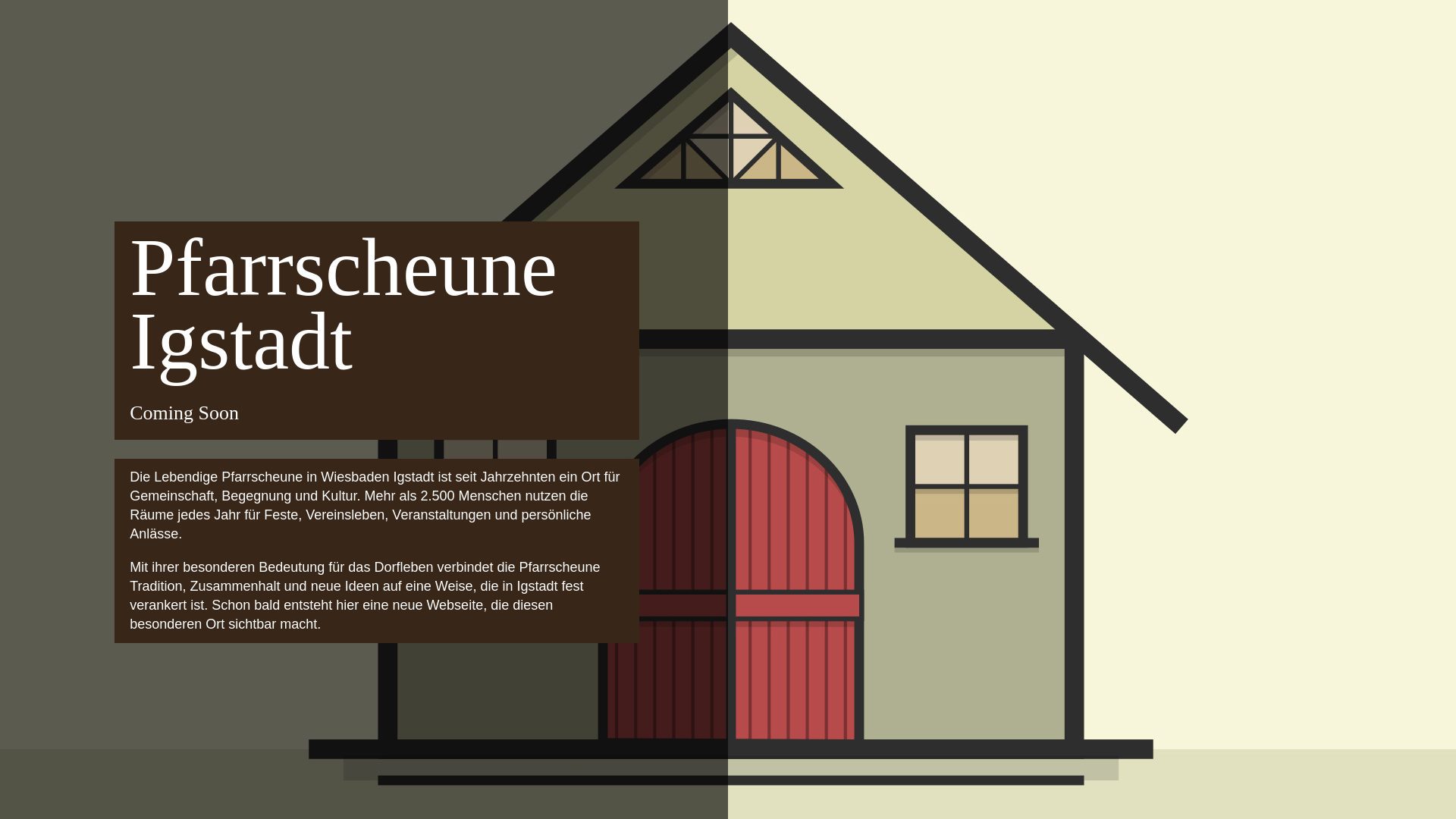 website screenshot of https://pfarrscheune-igstadt.de