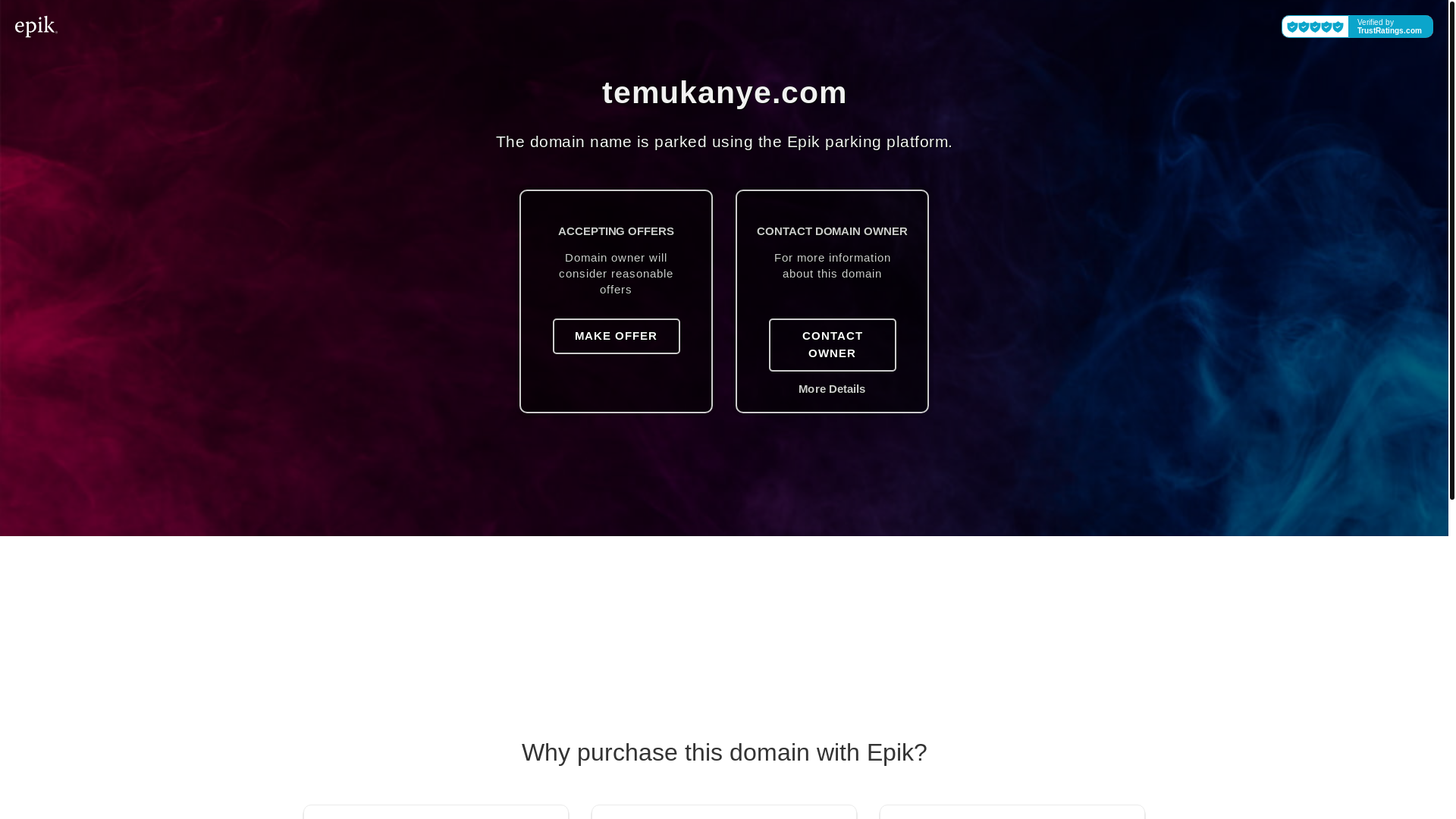 website screenshot of https://temukanye.com/