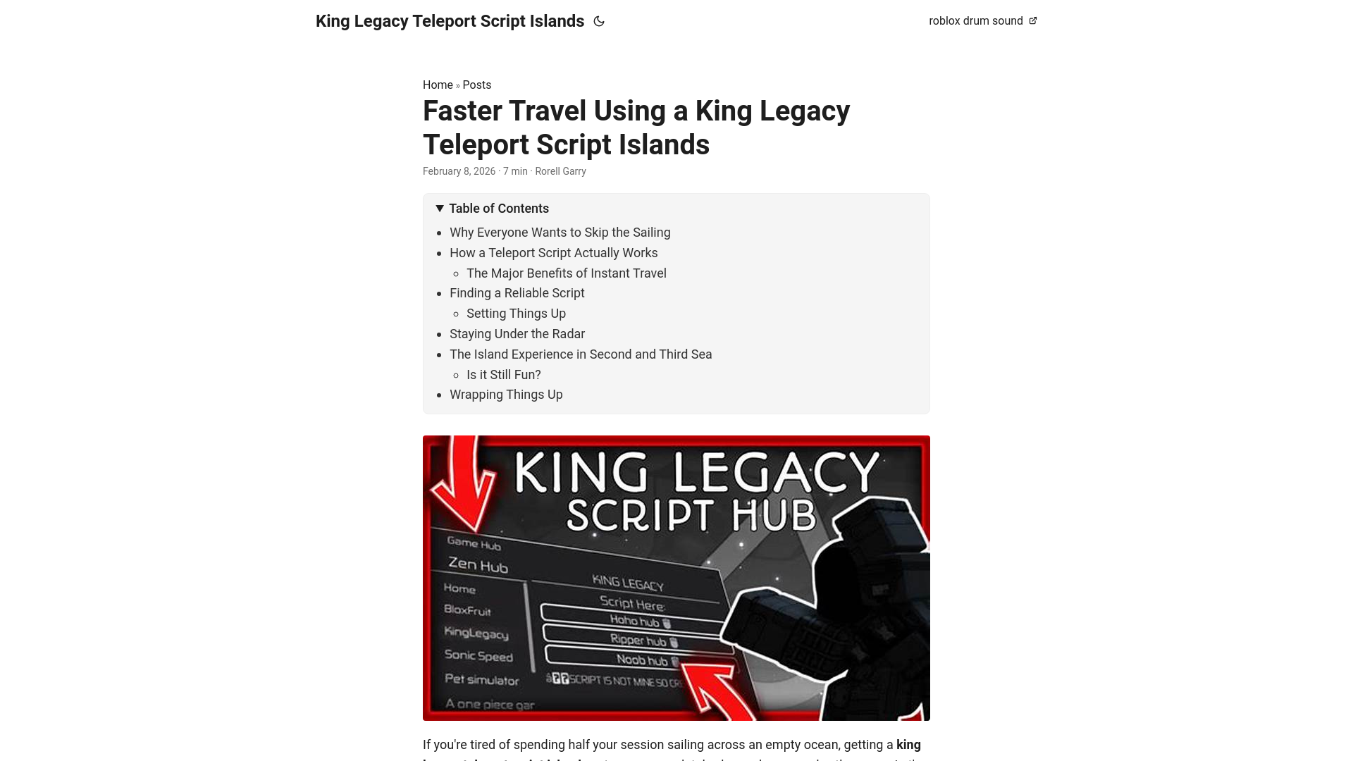 website screenshot of https://king-legacy-teleport-script-islands.pages.dev/