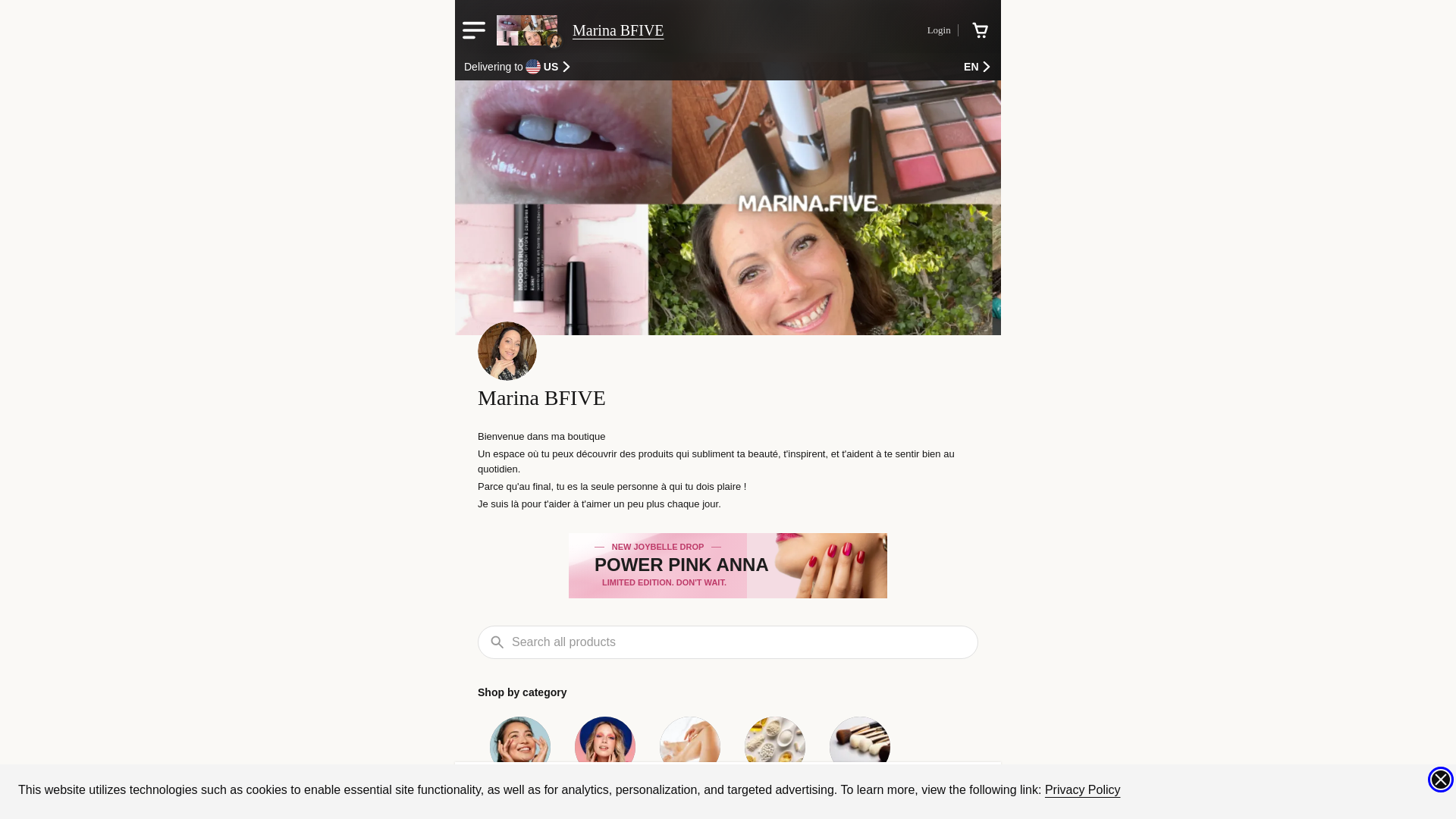 website screenshot of https://marinabfive.com/