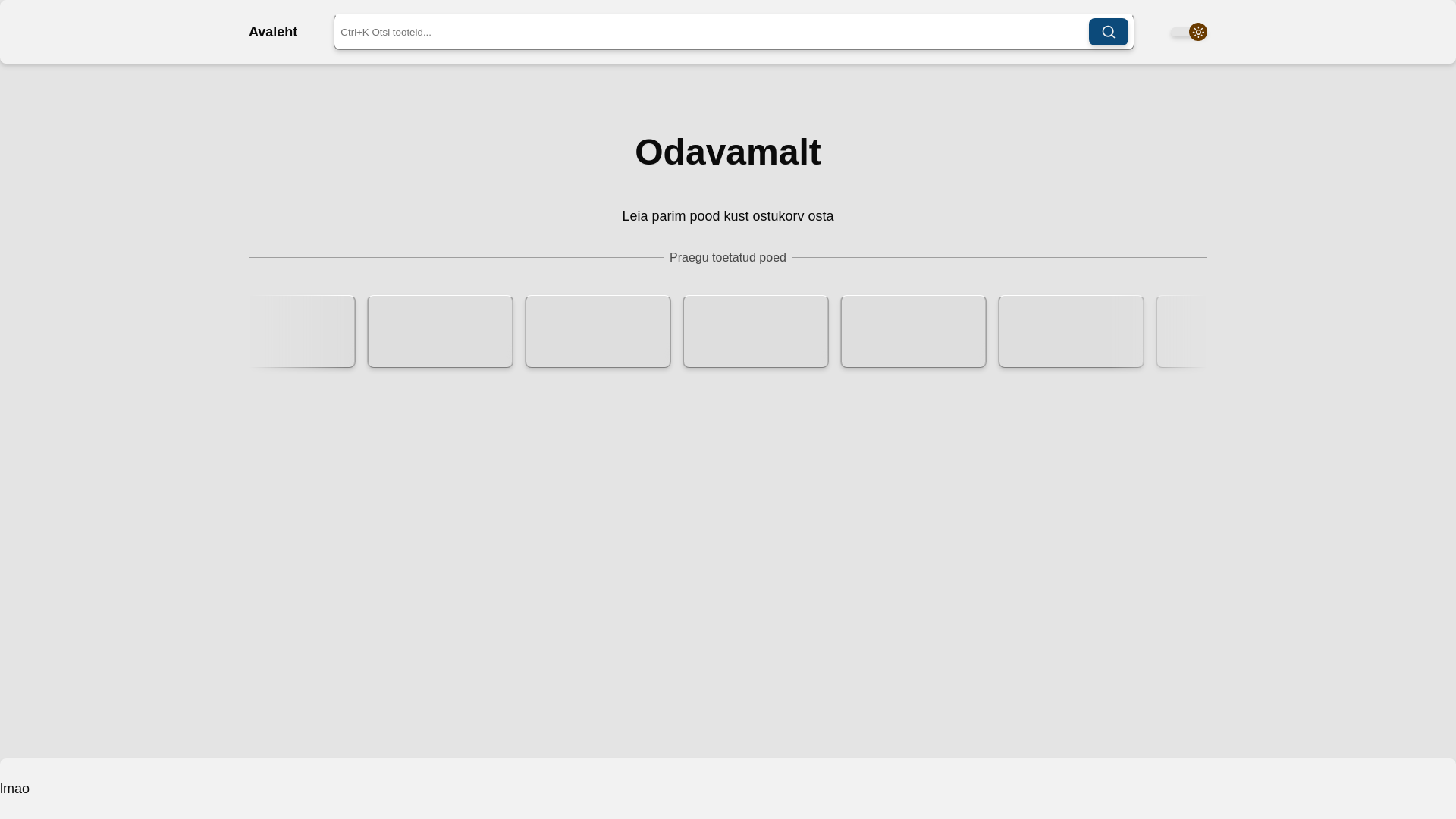 website screenshot of https://odavamalt-production.pages.dev/