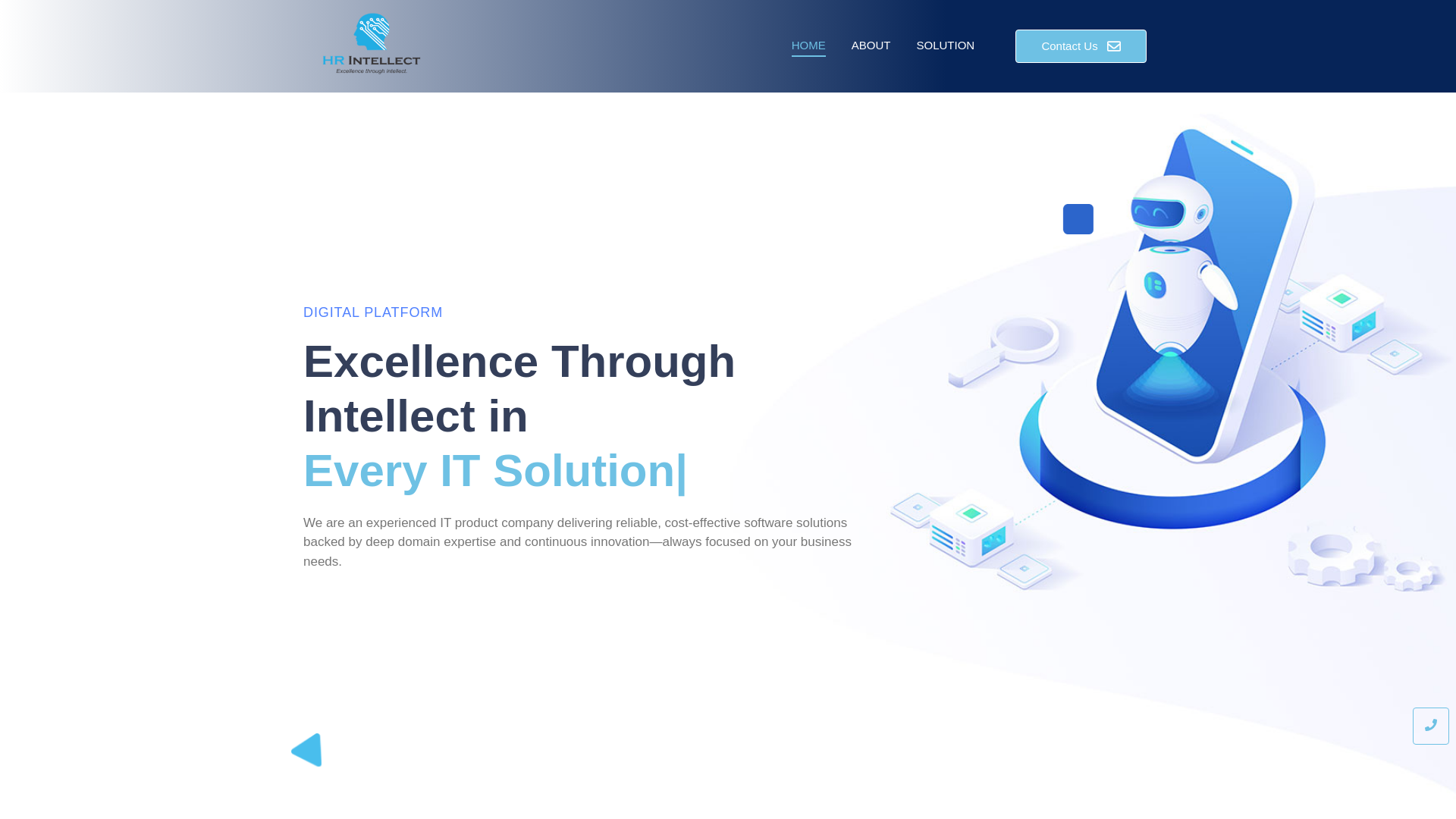website screenshot of https://hrintellect.co.in