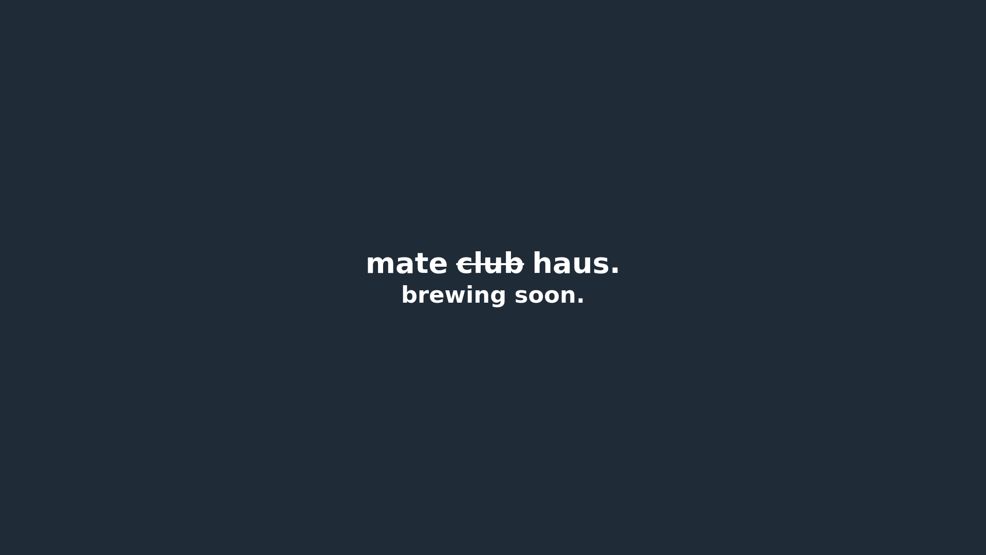 website screenshot of https://mate.haus/
