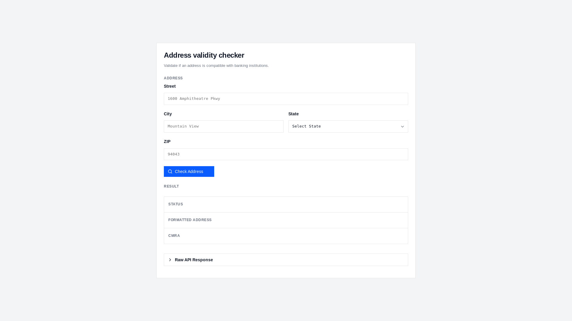 website screenshot of https://addresschecker.pages.dev/