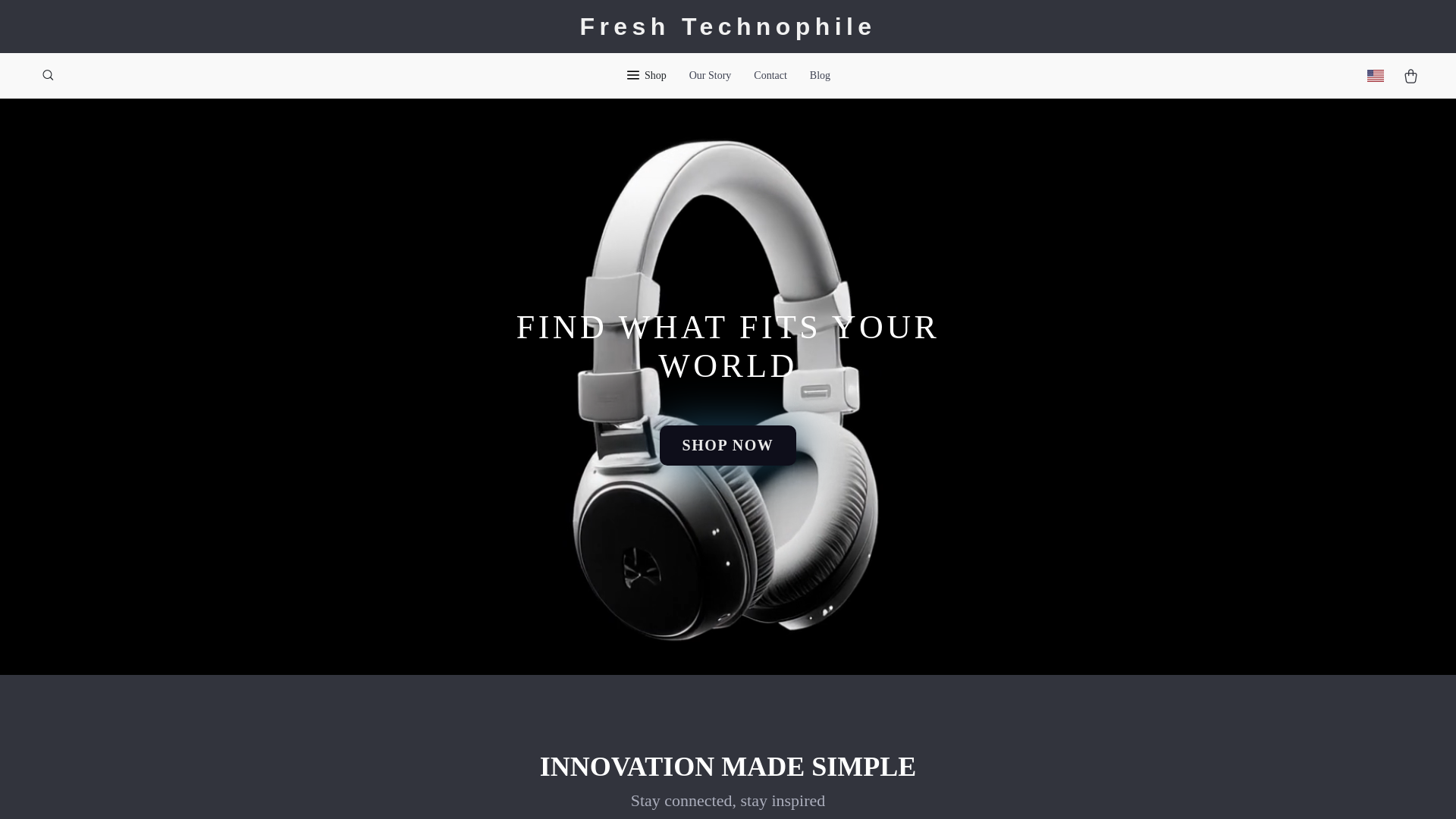 website screenshot of https://freshtechnophile.shop/