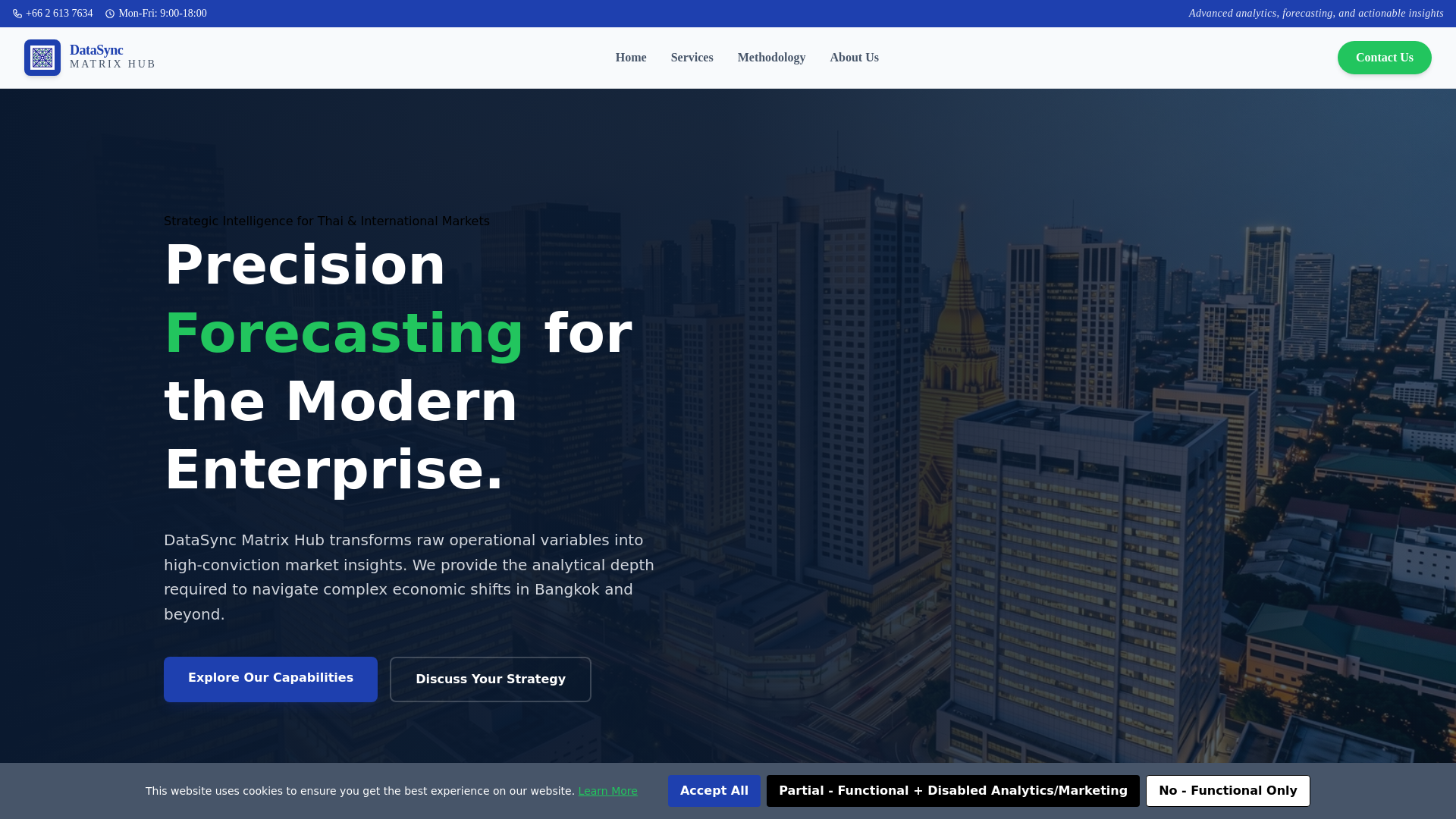 website screenshot of https://datasyncmatrixhub.digital/