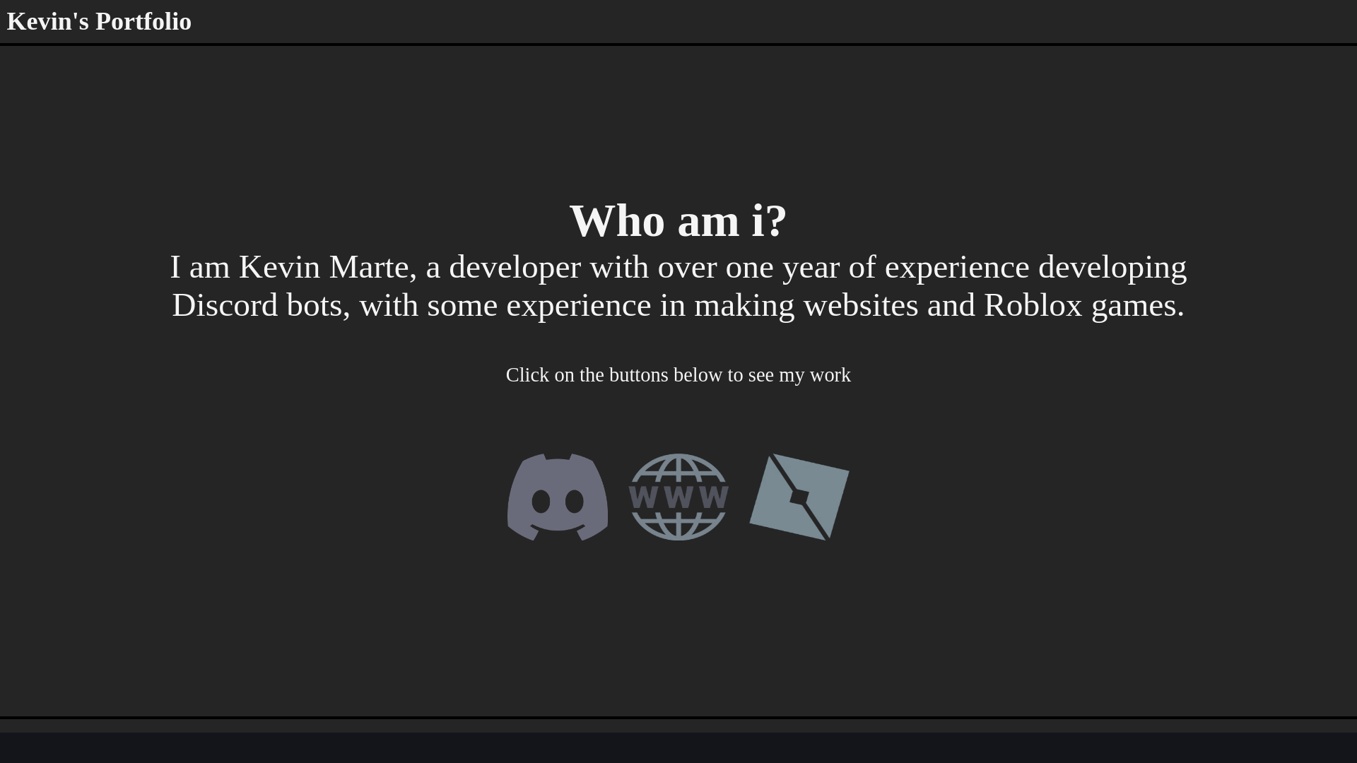 website screenshot of https://dev-portfolio-kevin.pages.dev/