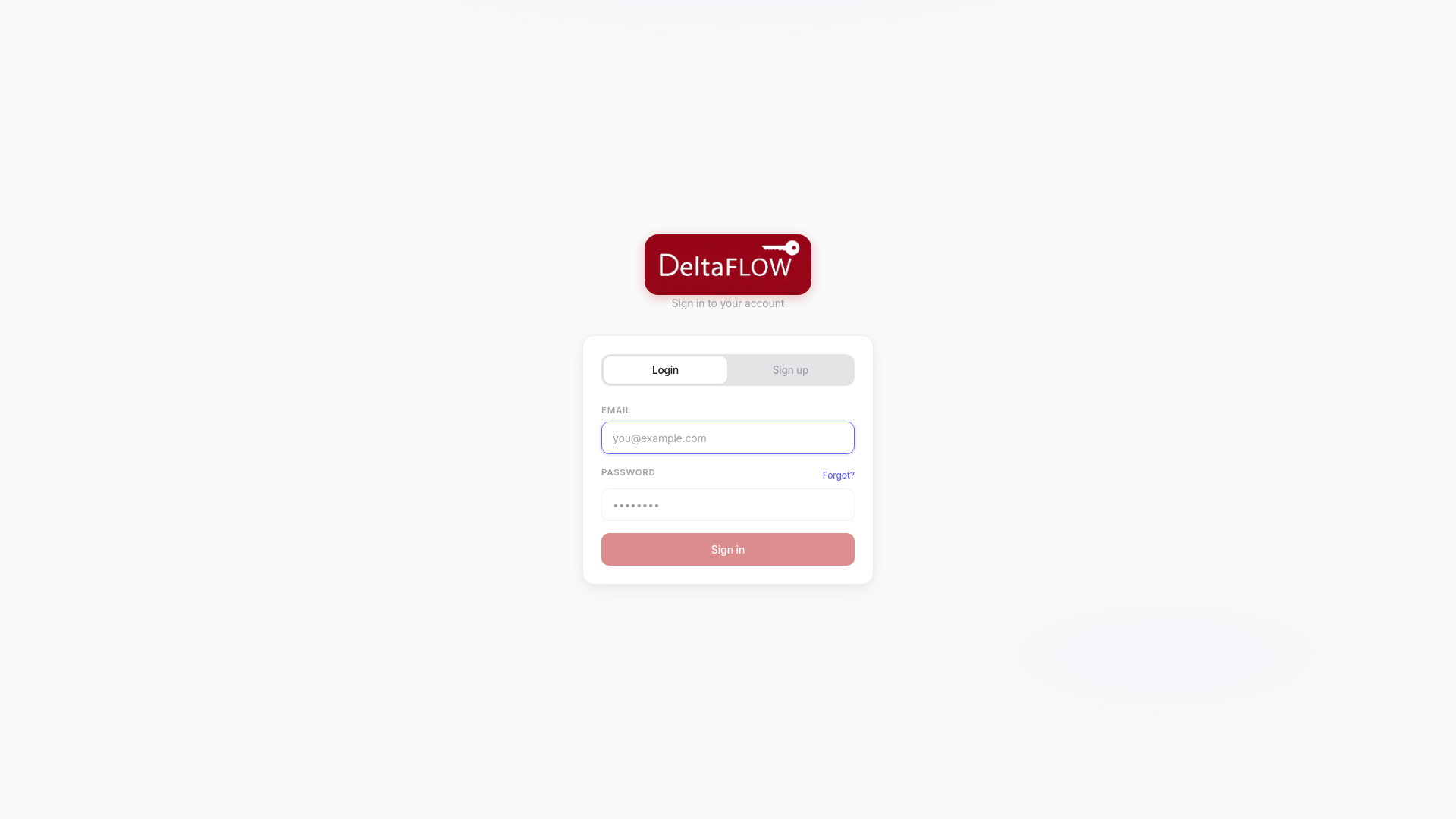 website screenshot of https://deltaflow.pl