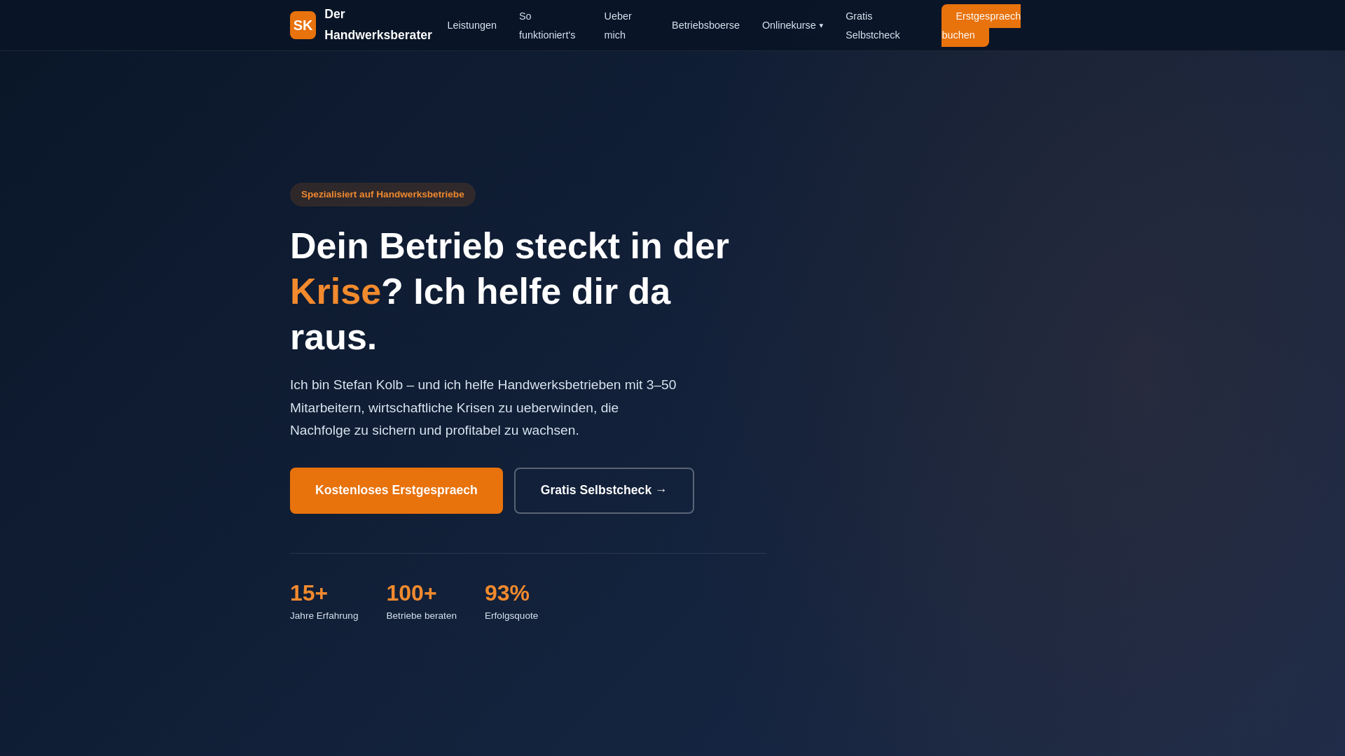 website screenshot of https://handwerksberater-kolb.de