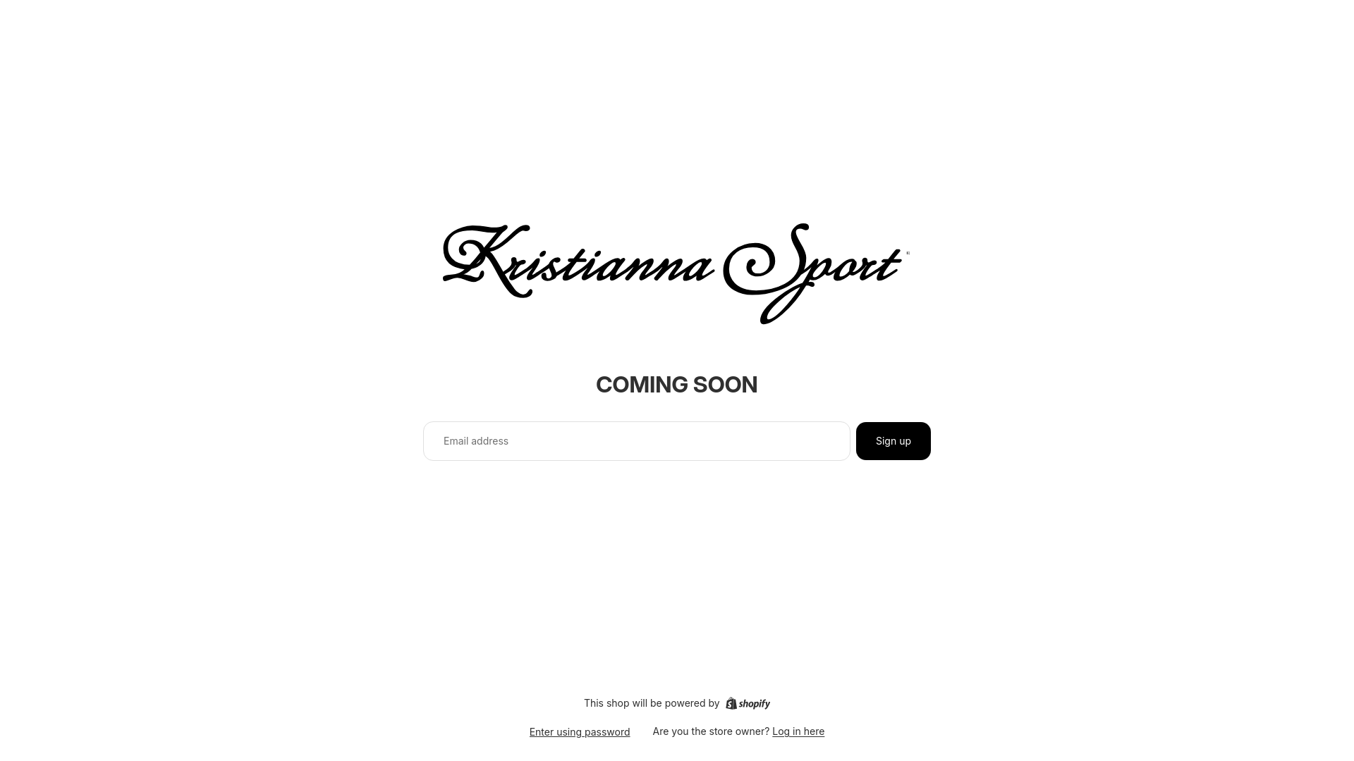 website screenshot of https://kristiannasport.com
