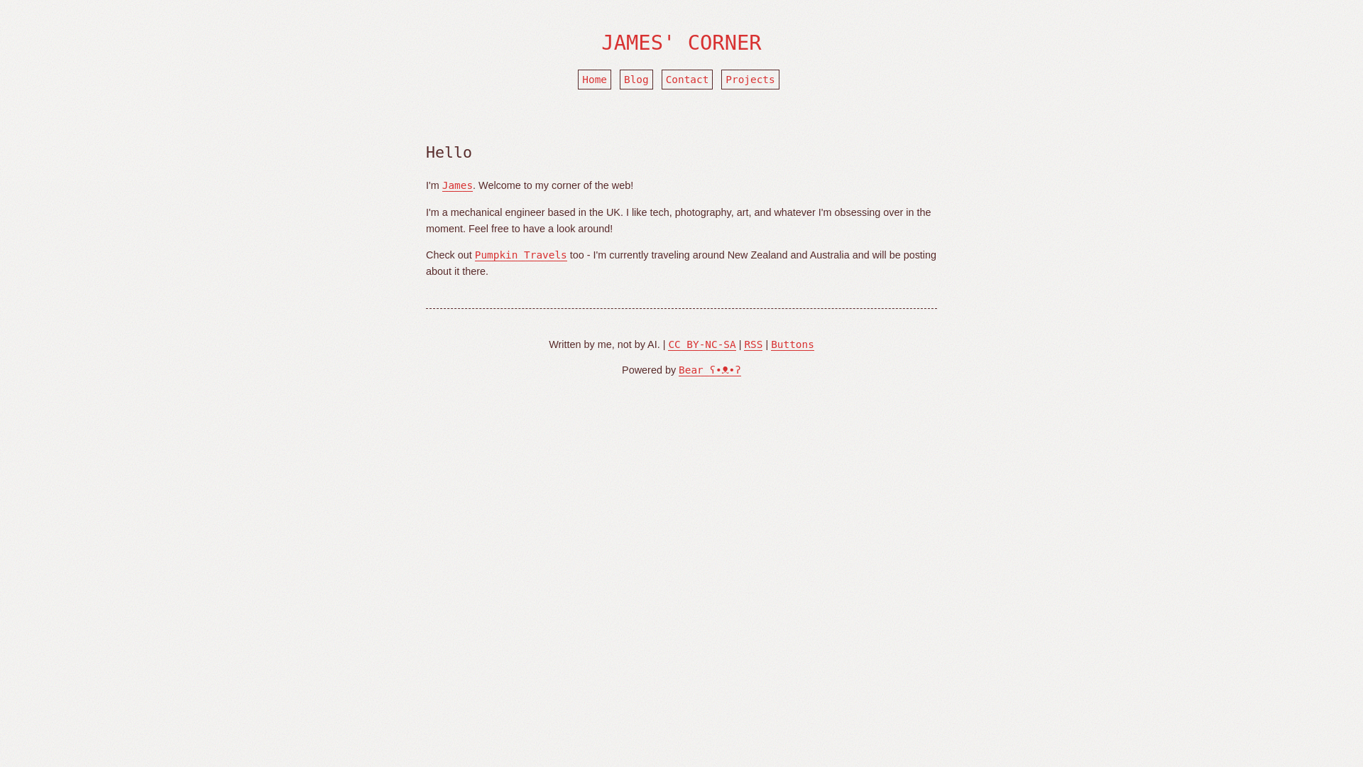 website screenshot of https://jamesphilbrick.com/