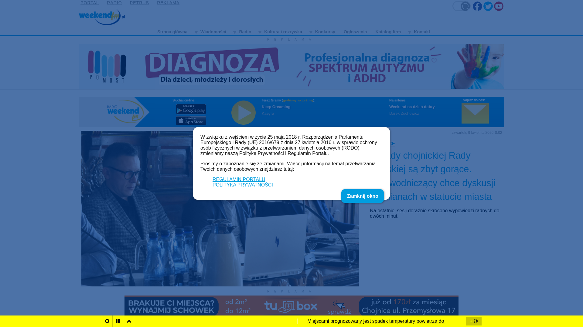 website screenshot of https://weekendfm.pl/