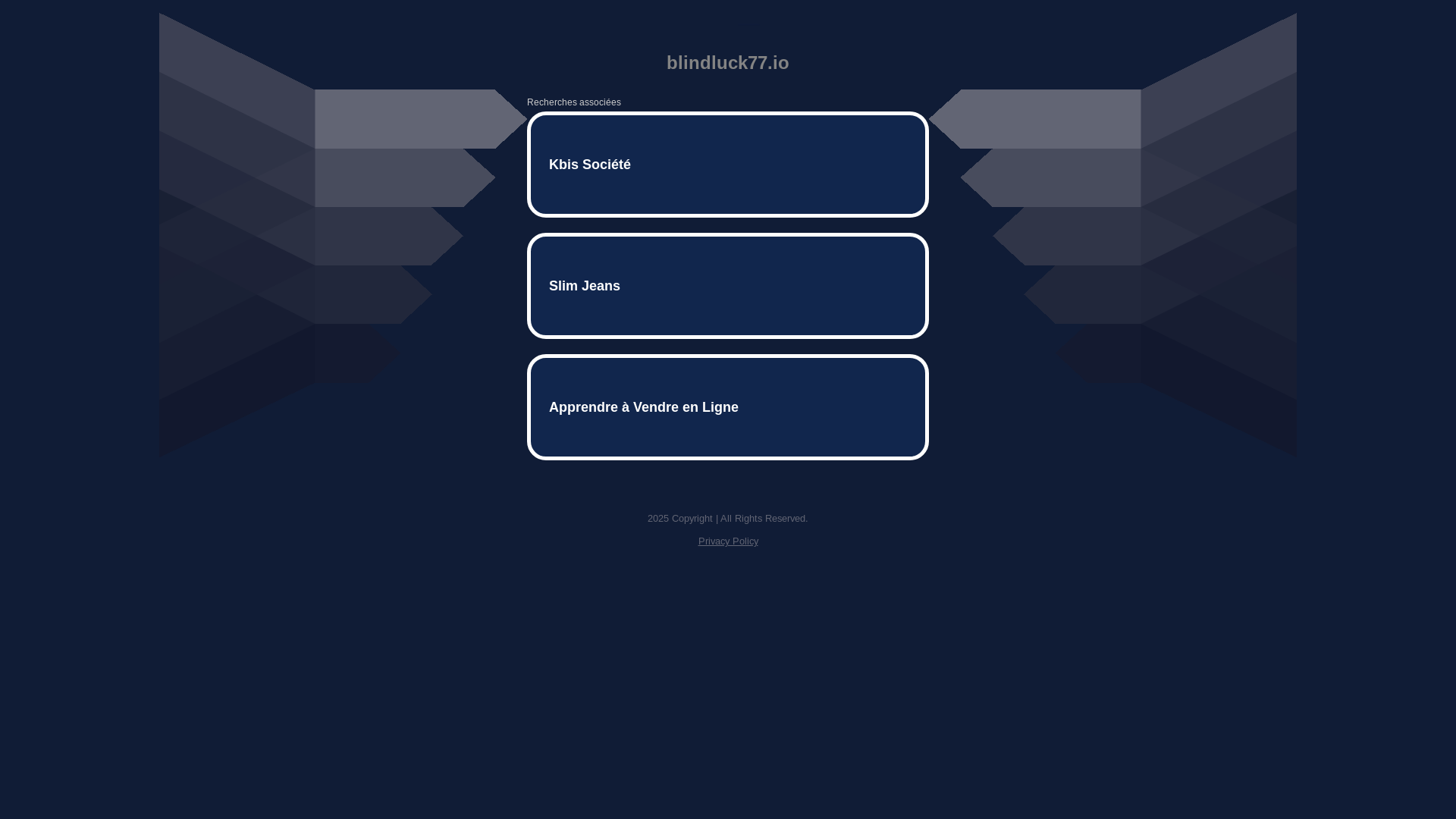 website screenshot of https://blindluck77.io/