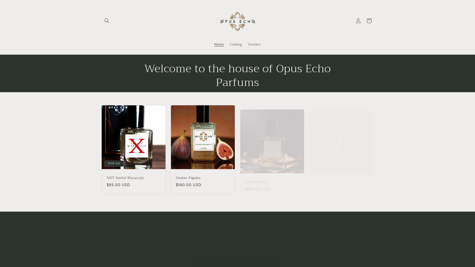 website screenshot of https://opusechoparfums.com/