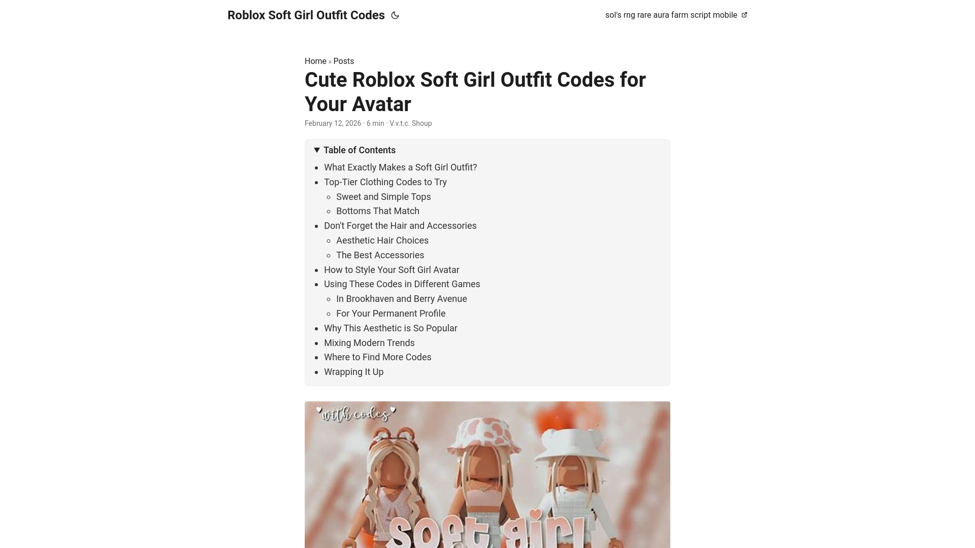 website screenshot of https://roblox-soft-girl-outfit-codes.pages.dev/