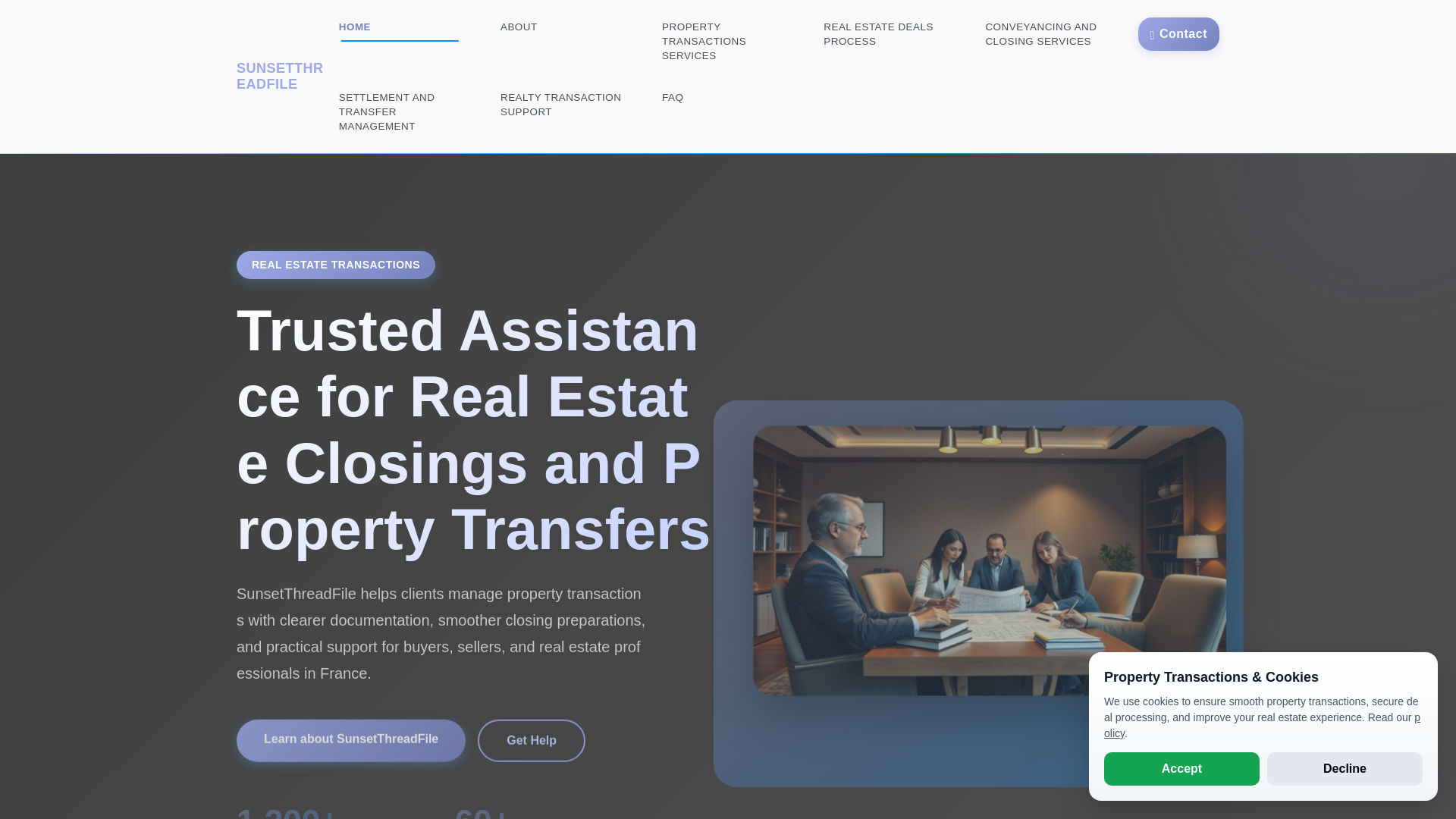 website screenshot of https://sunsetthreadfile.pro