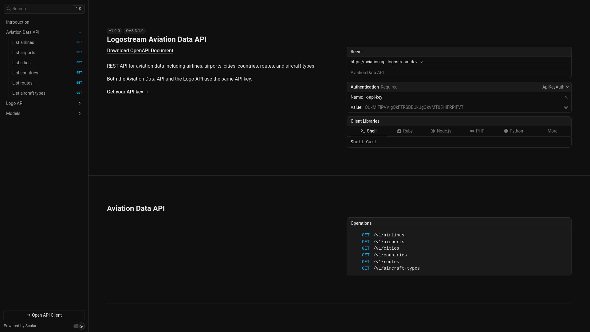 website screenshot of https://aviation-api-docs.pages.dev/