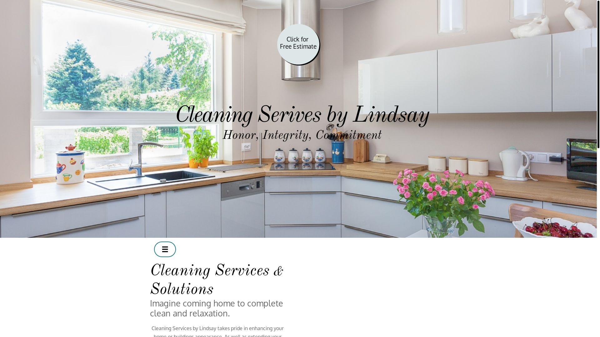 website screenshot of https://cleaningservicesbylindsay.com/