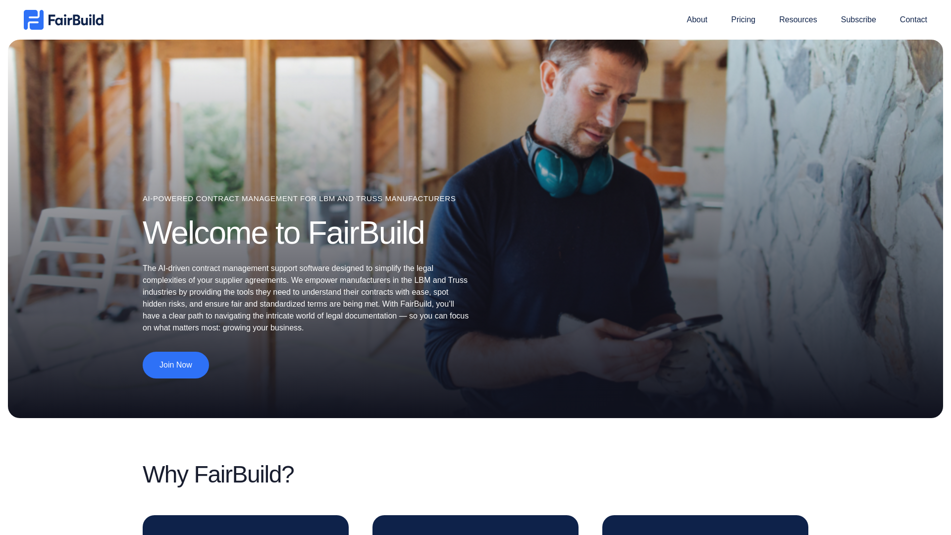 website screenshot of https://fairbuildnow.com/