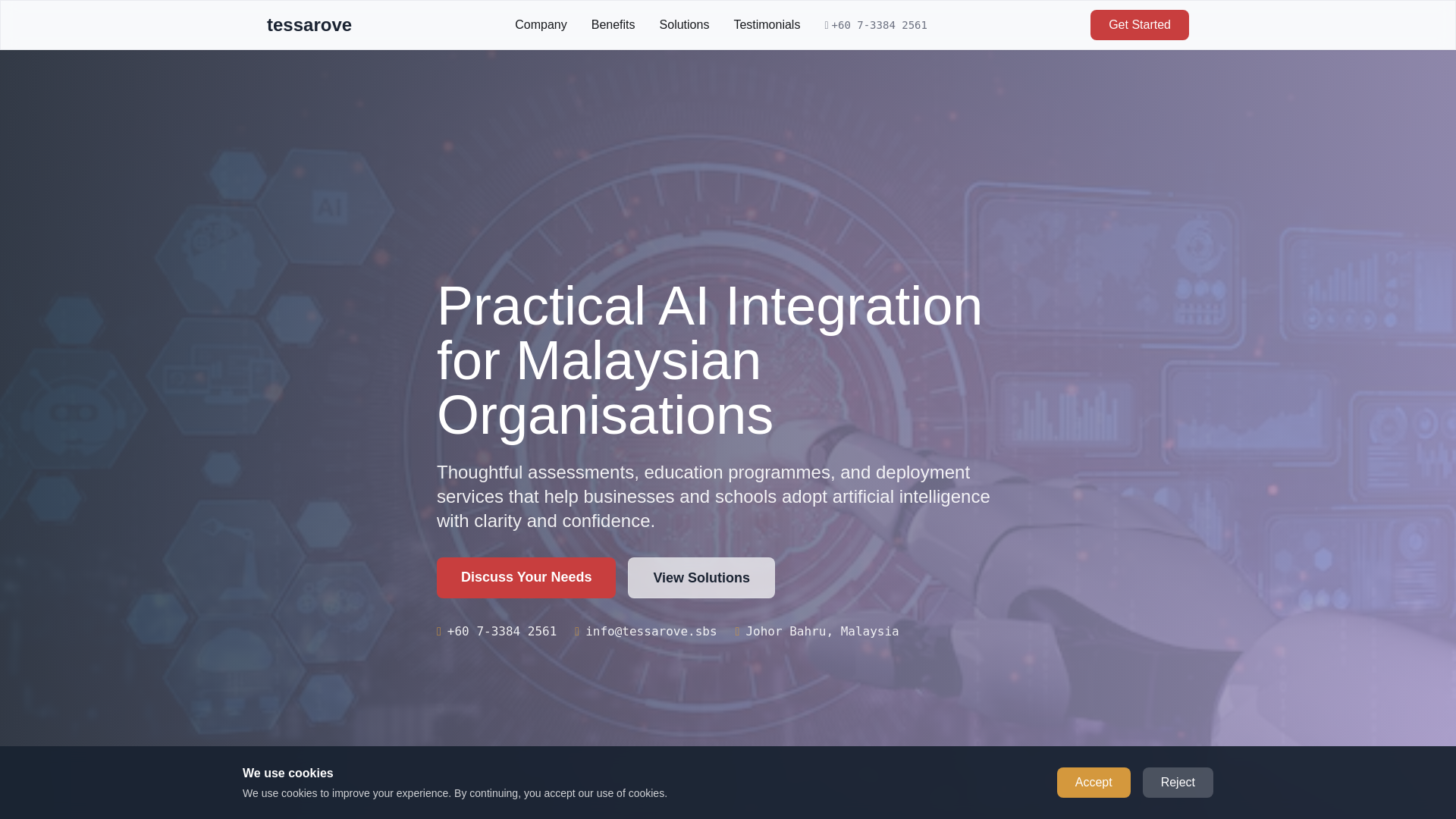 website screenshot of https://tessarove.sbs