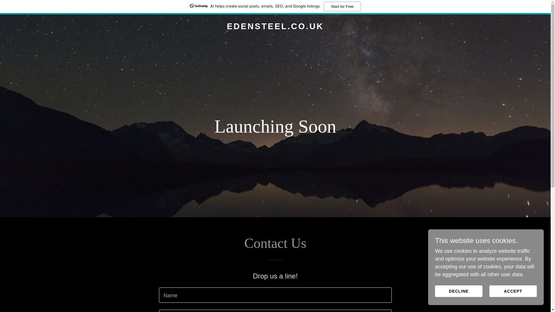 website screenshot of https://edensteel.co.uk/