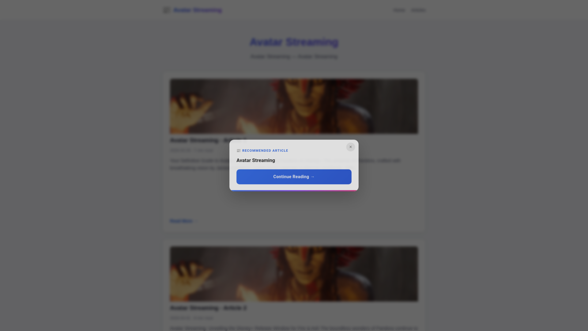 website screenshot of https://avatar-streaming.pages.dev/