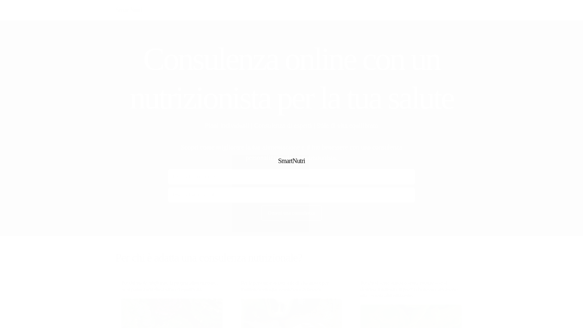 website screenshot of https://smartnutrisn.info