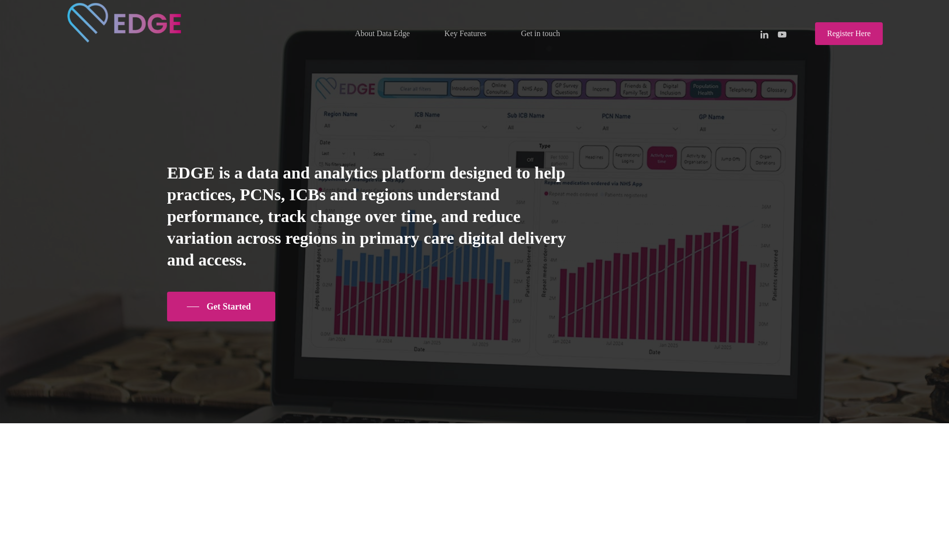 website screenshot of https://data-edge.co/