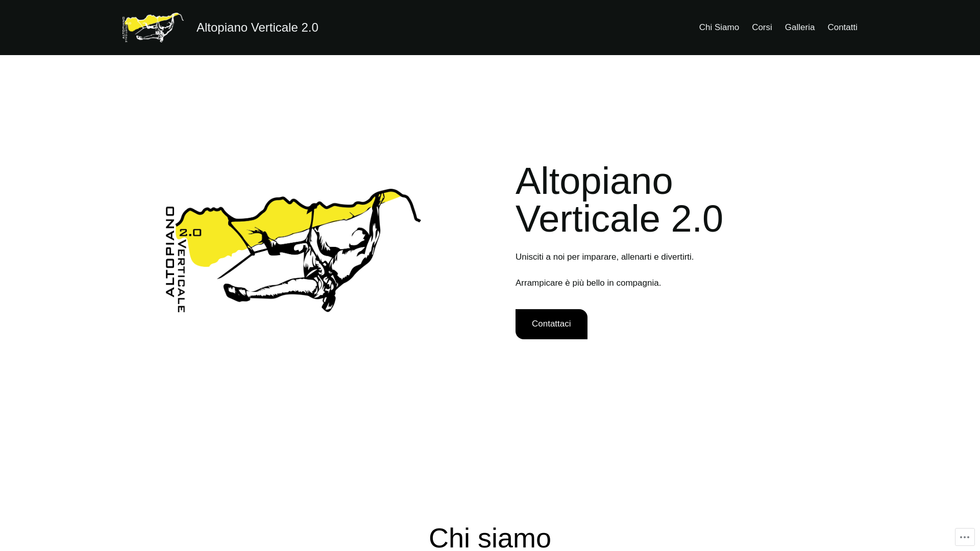 website screenshot of https://altopianoverticale.com/