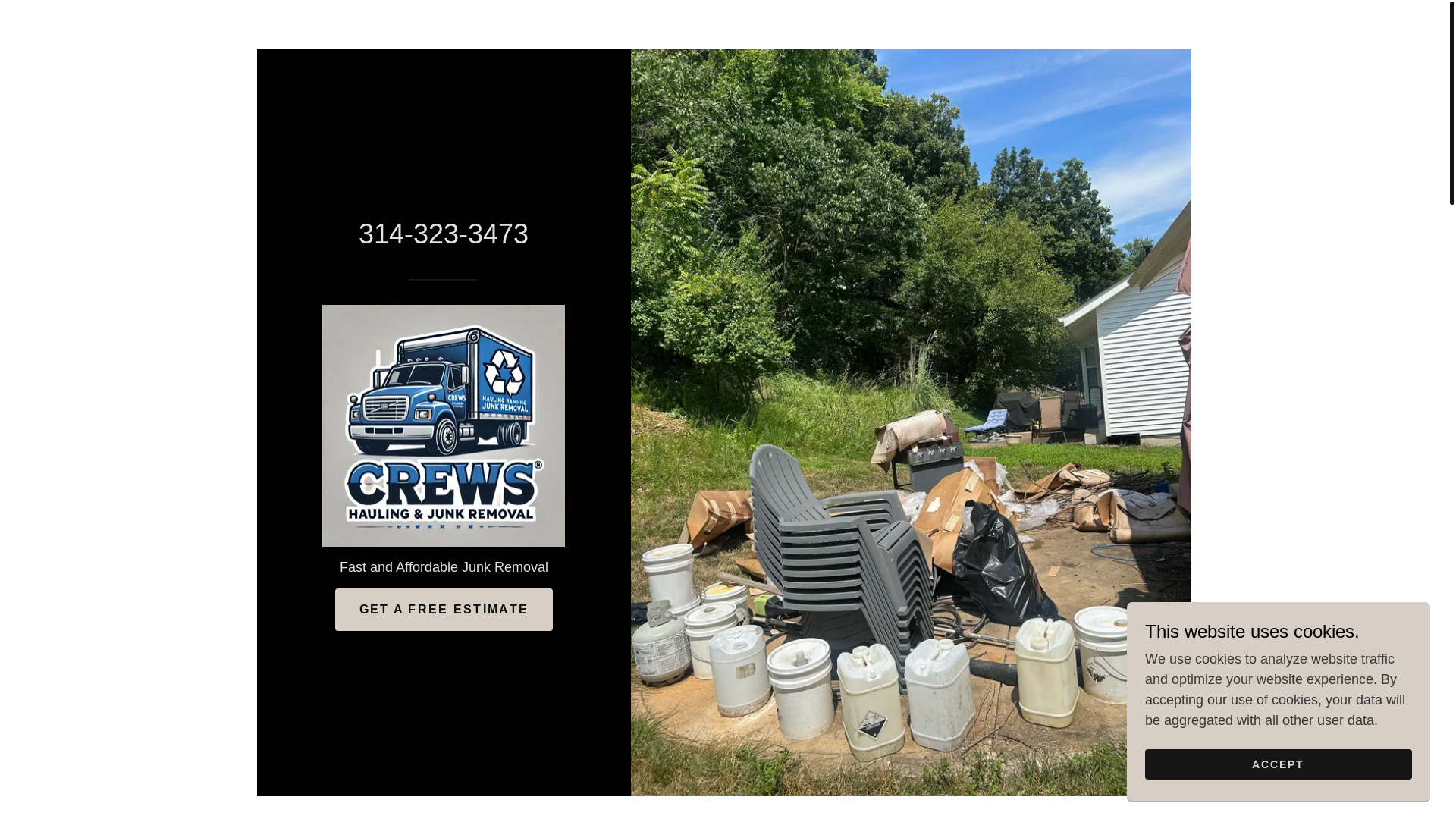 website screenshot of https://crewshauling.com/