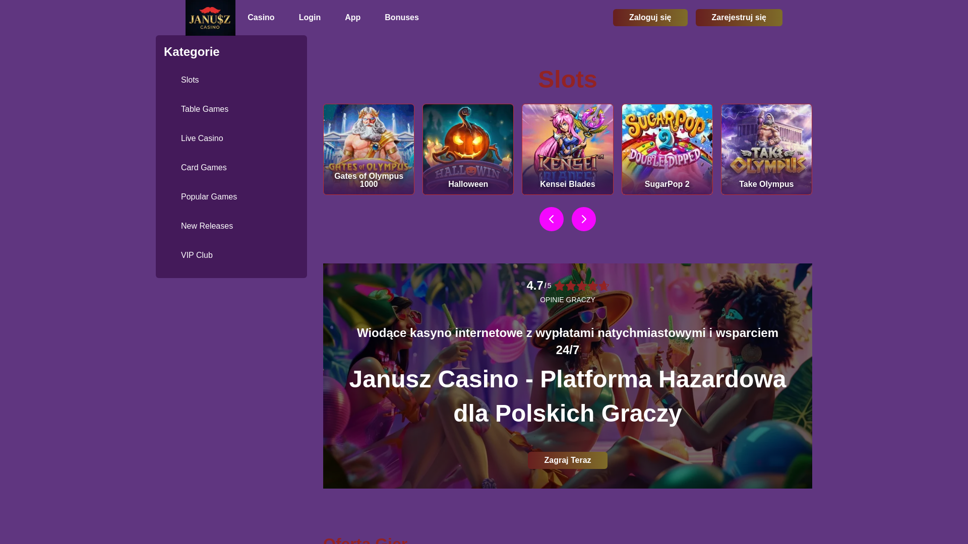 website screenshot of https://januszcasinopoland-com.pages.dev/