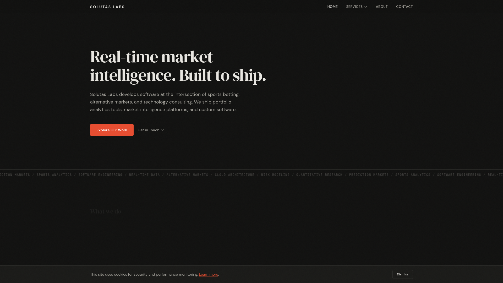 website screenshot of https://solutas-labs.pages.dev/