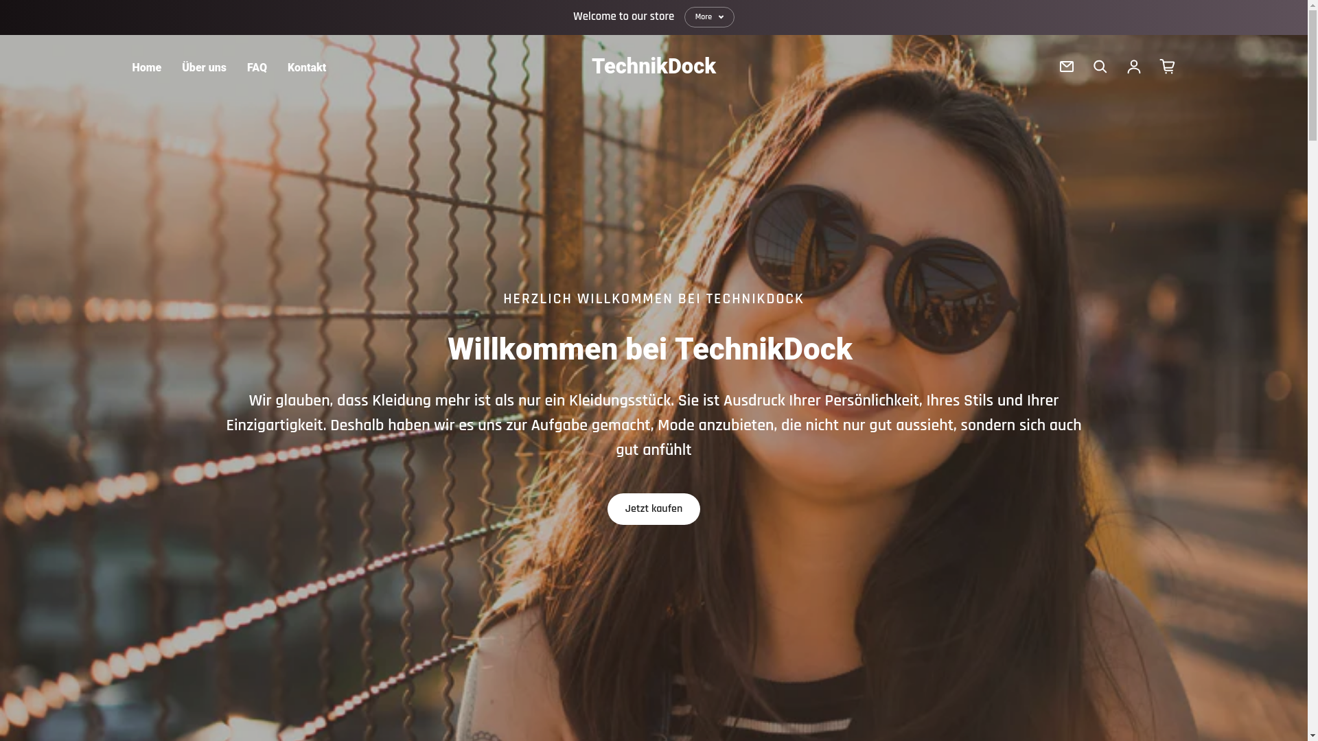 website screenshot of https://technikdock.shop/