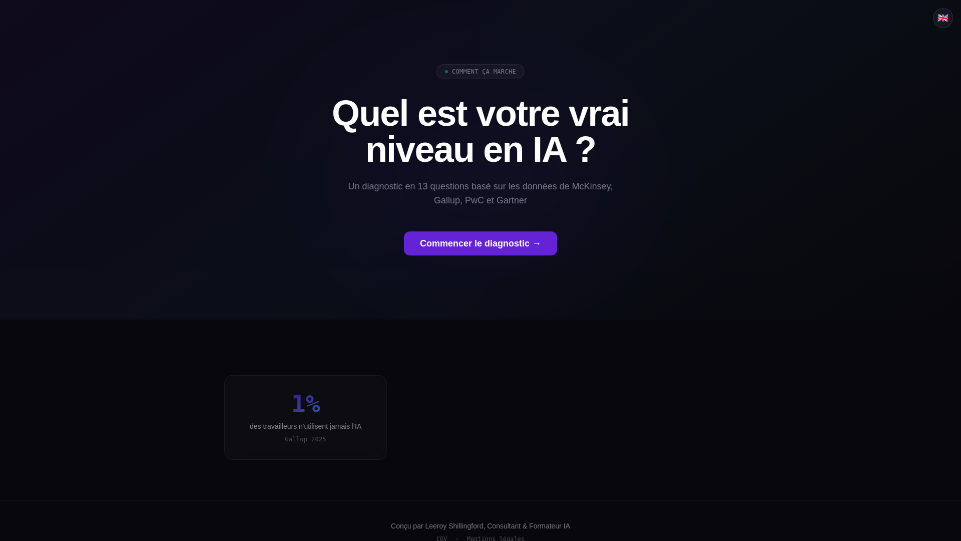 website screenshot of https://ai-level-test.com