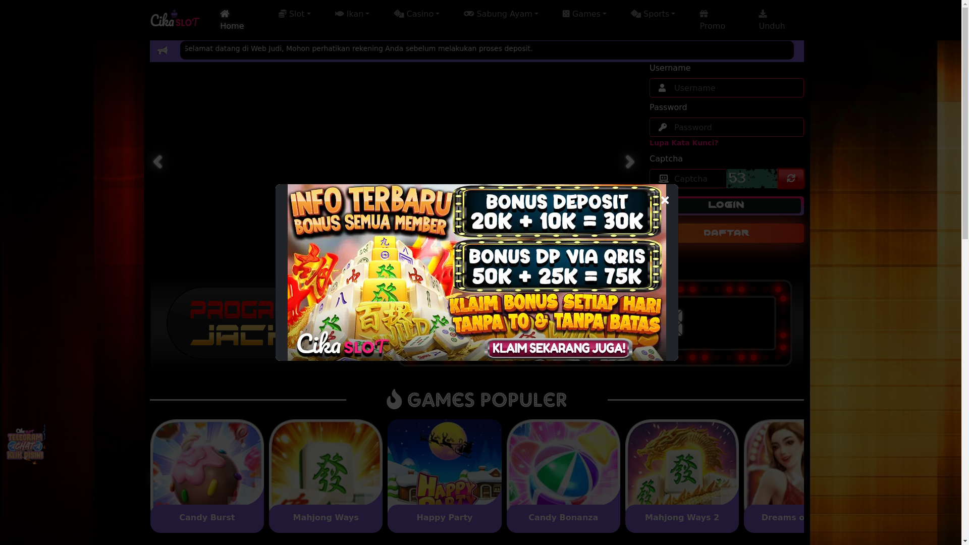 website screenshot of https://cikaslotmvtr11.skin/