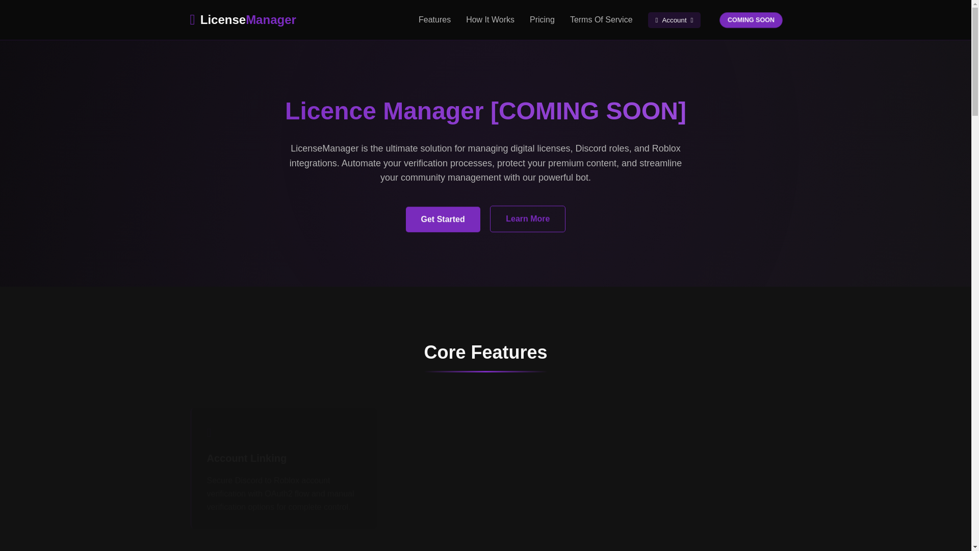 website screenshot of https://licencemanager.pages.dev/