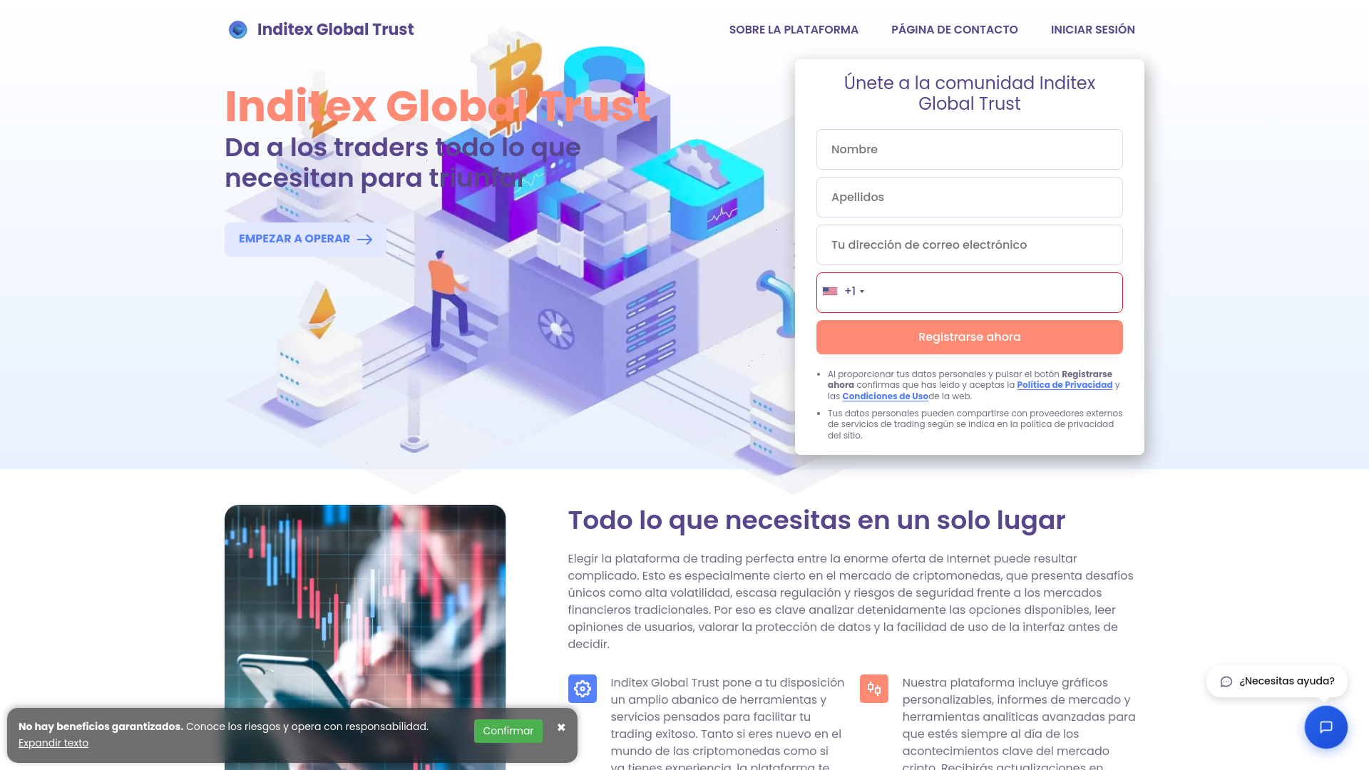 website screenshot of https://inditexglobaltrustai.com